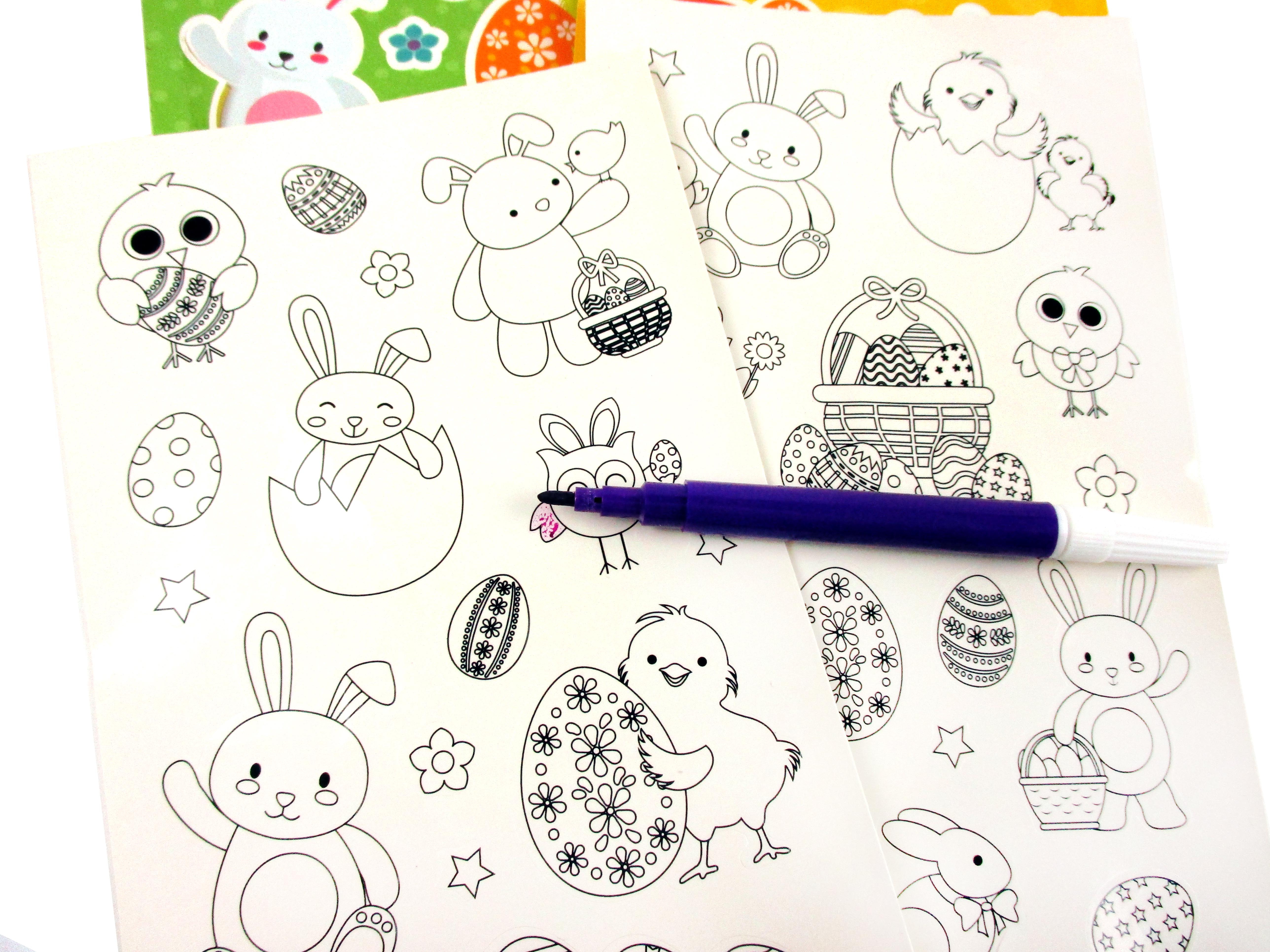 Easter Color-in Sticker Set With Markers