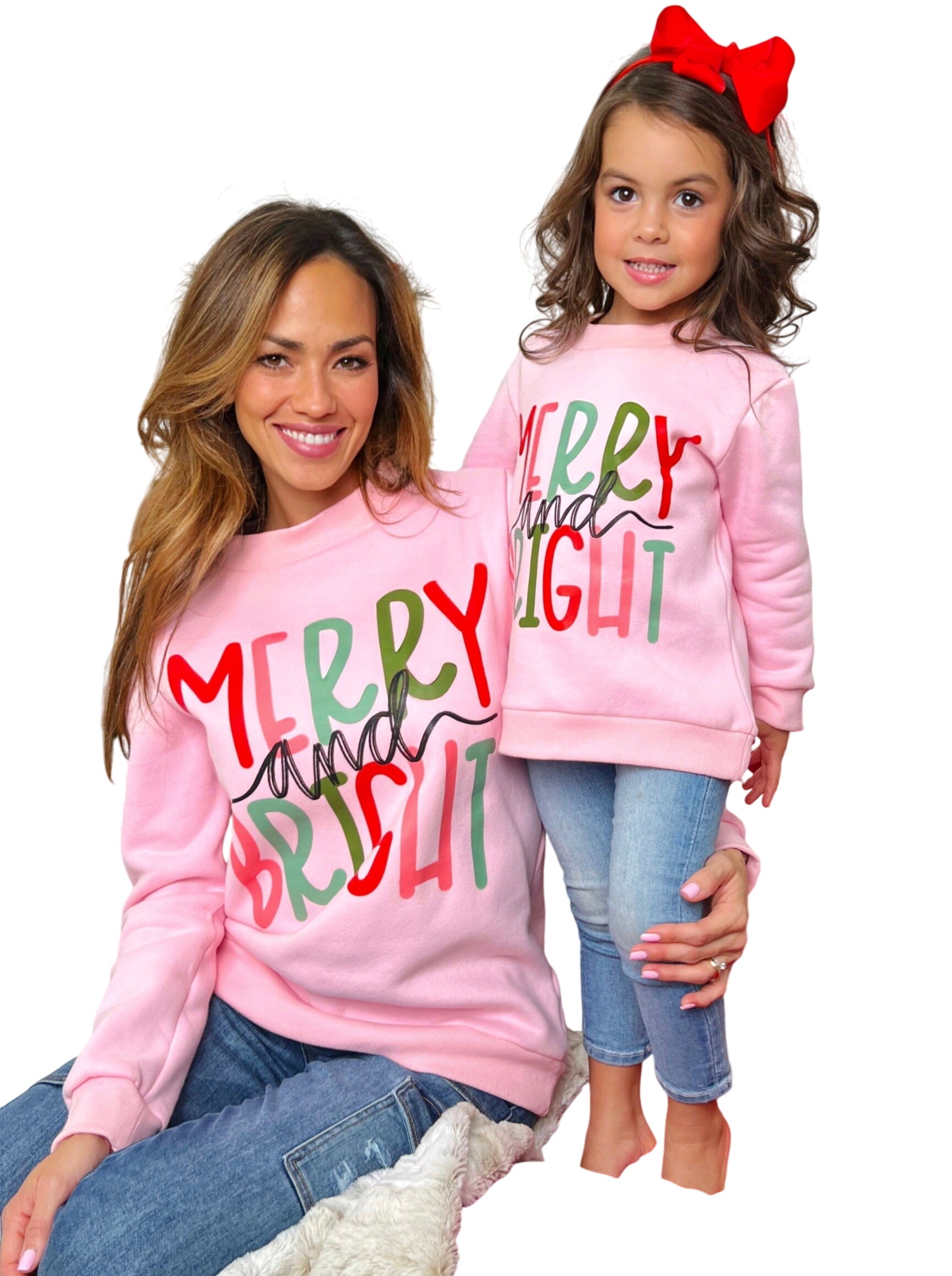 Mommy And Me Merry And Bright Pullover Sweater