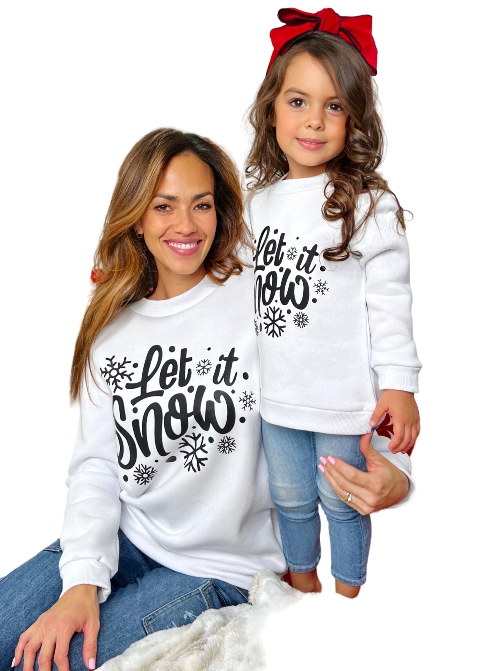 Mommy And Me Let It Snow Pullover Sweater