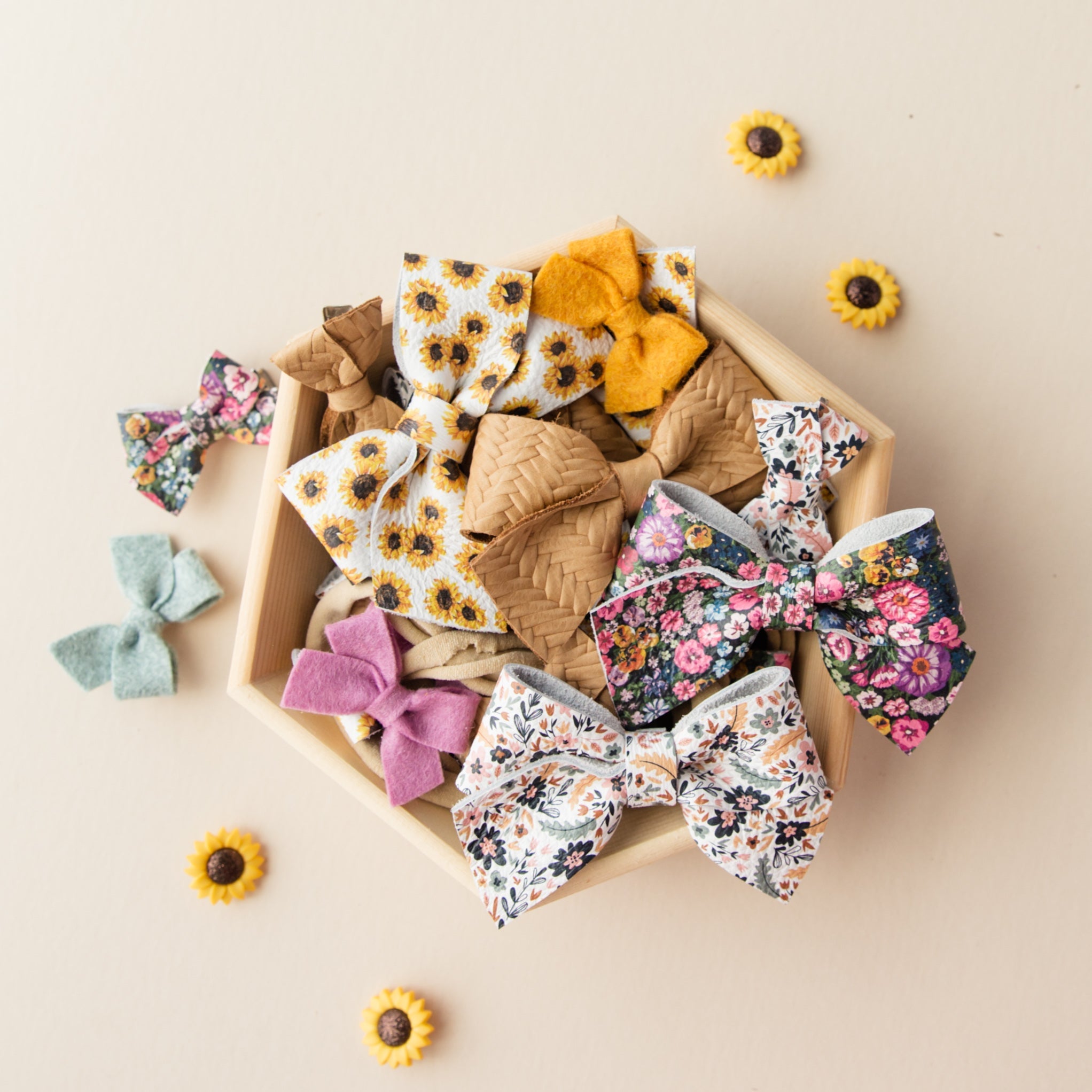 Butterscotch | Felt Baby Bow