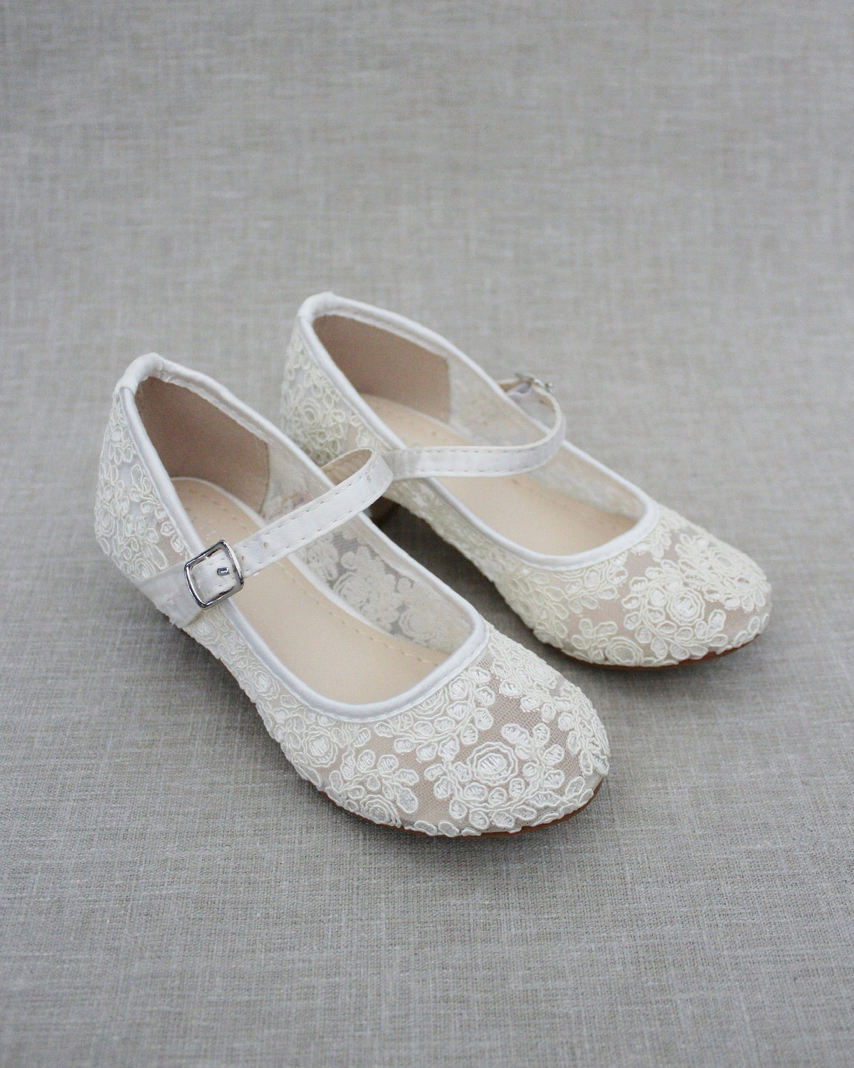Crochet Lace Mary Jane Heels