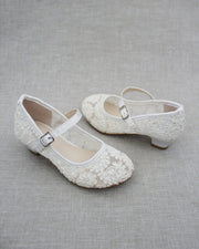 Crochet Lace Mary Jane Heels