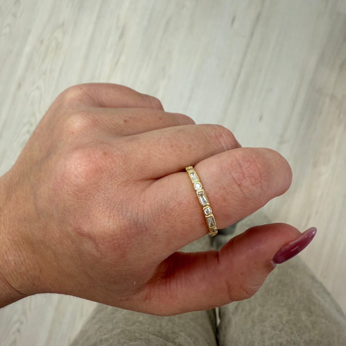 Aimee Cz Bezel Ring