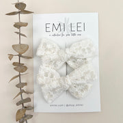 Pigtail Bow Clips