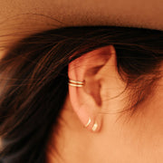 Queen Gold Filled Double Band Ear Cuff