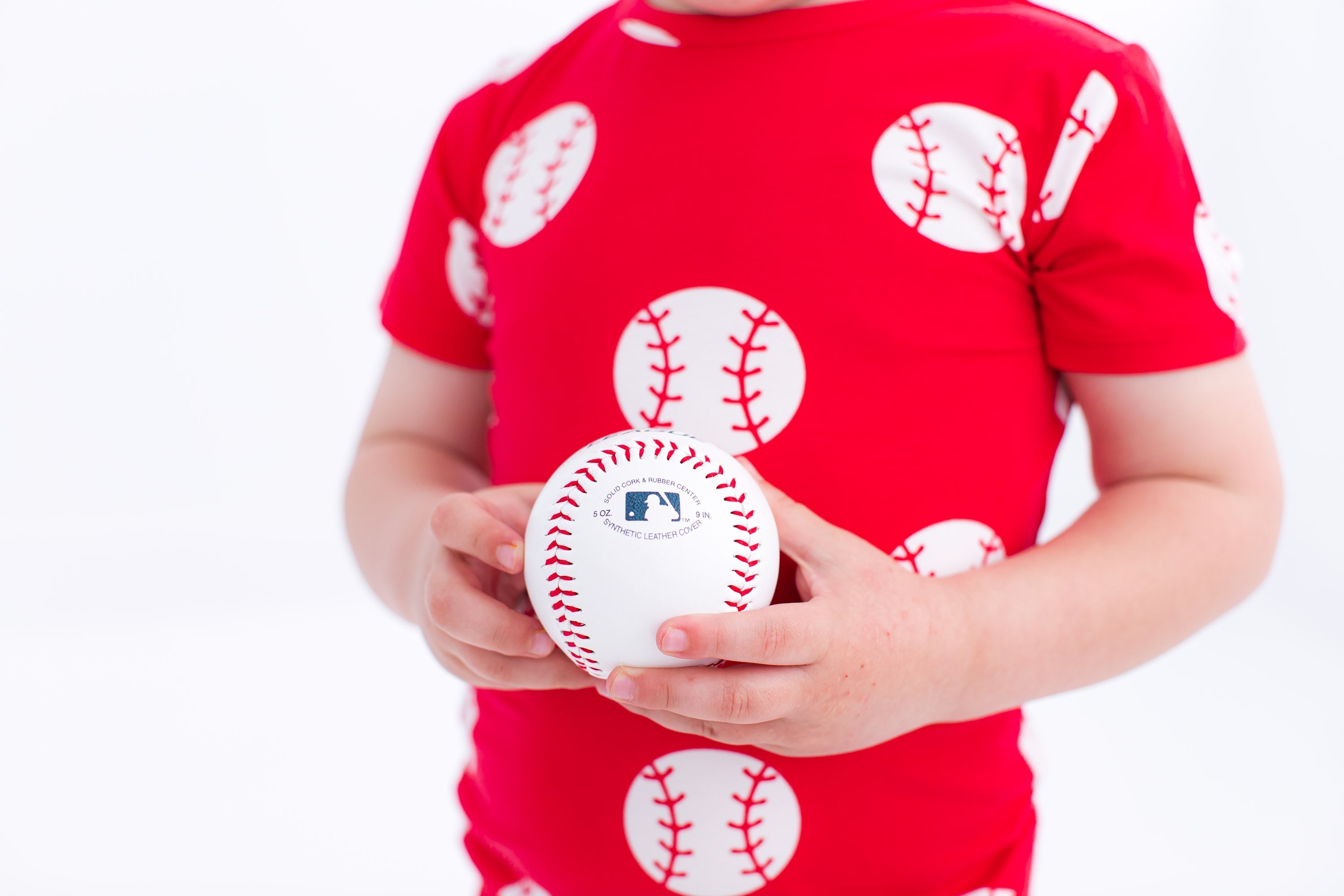 Baseball 2-piece Pajamas- Red