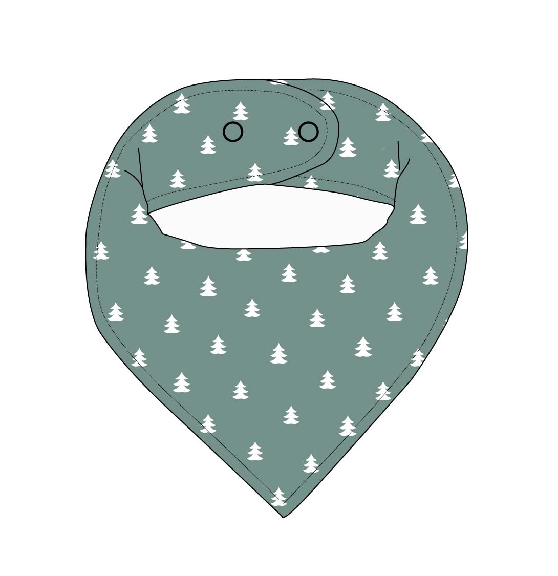 Northern Pine (ribbed) - Bandana Bib