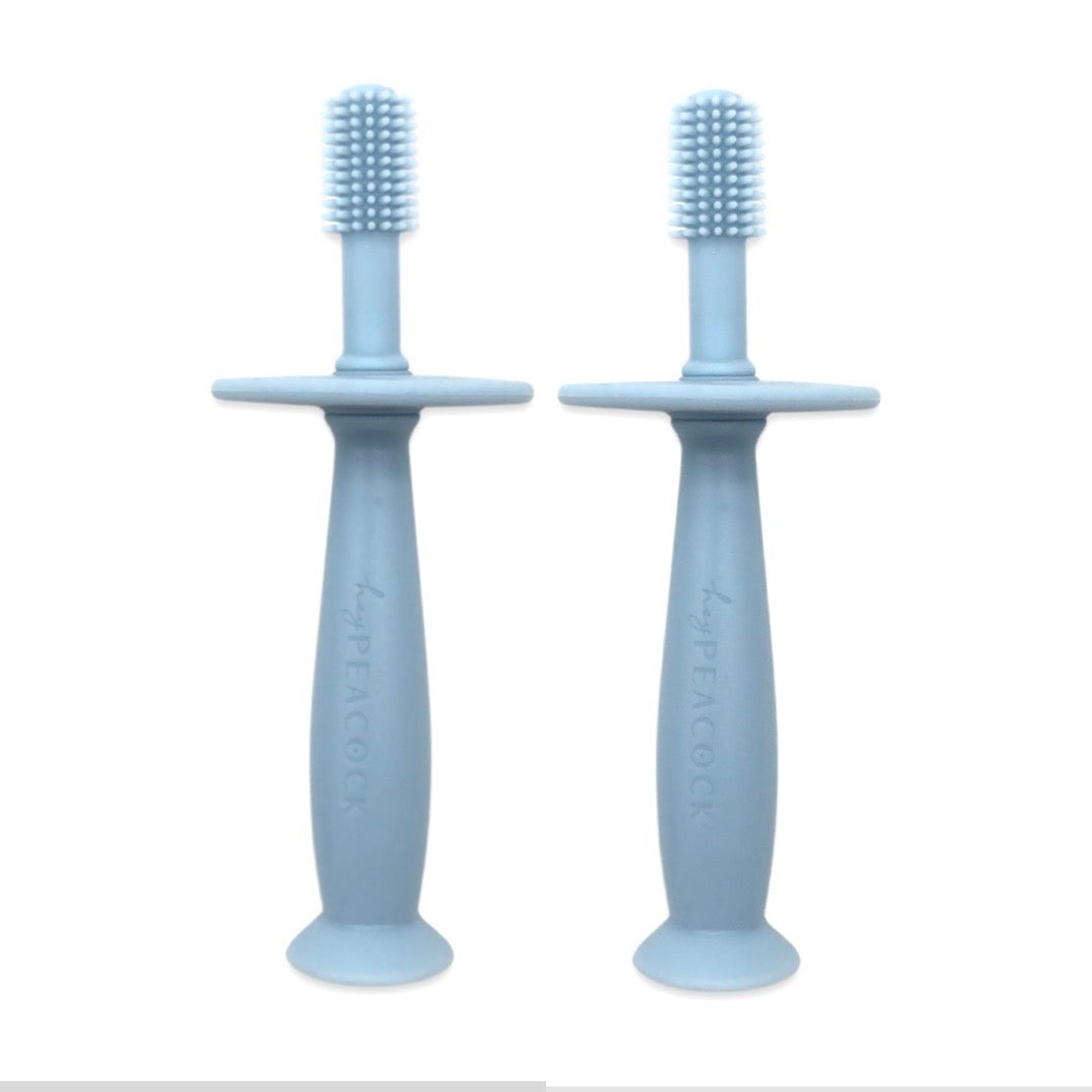 Heypeacock Baby 360 Degrees Toothbrush With Choke Protection And Suction Base (blue)