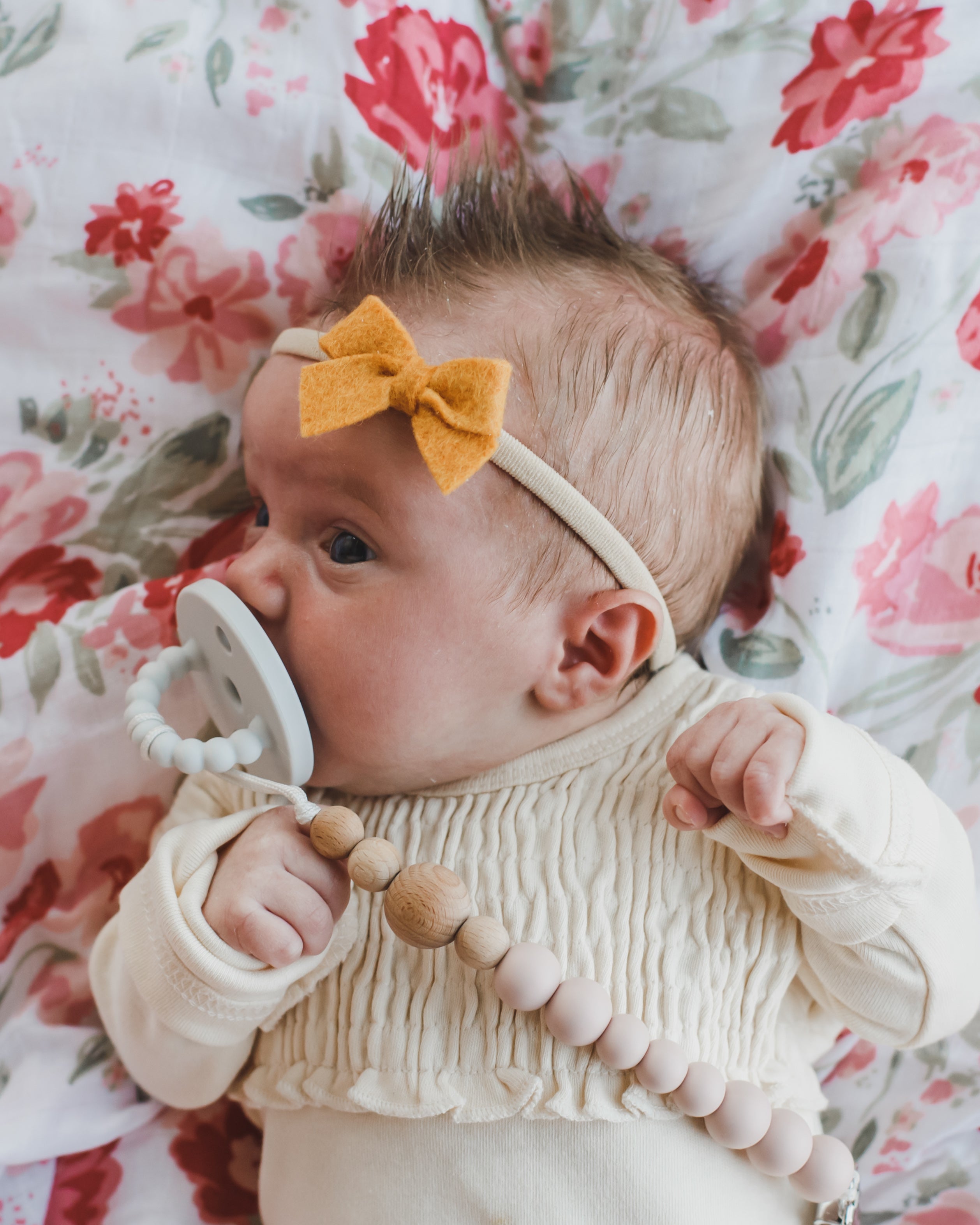 Butterscotch | Felt Baby Bow