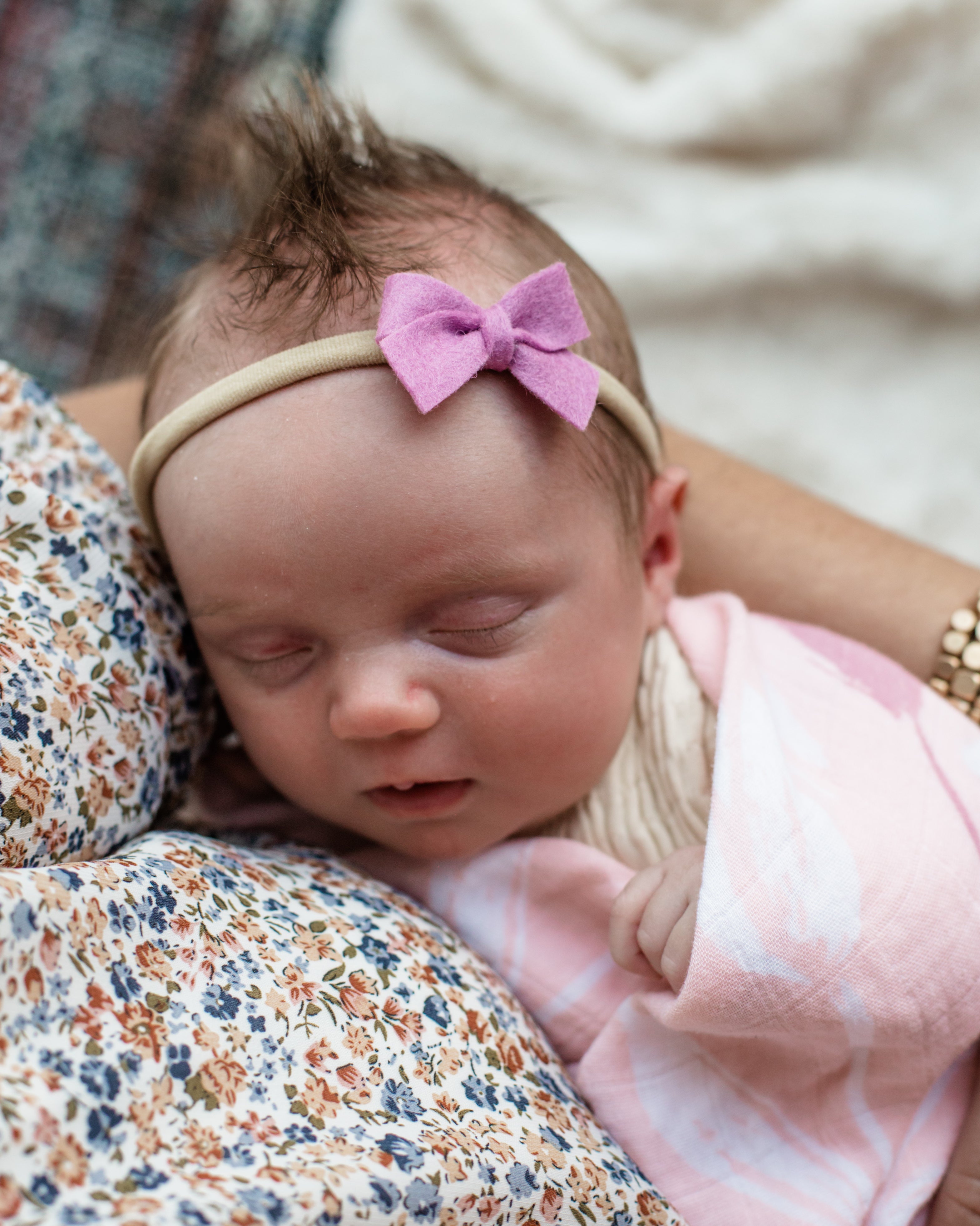 Lilac | Felt Baby Bow