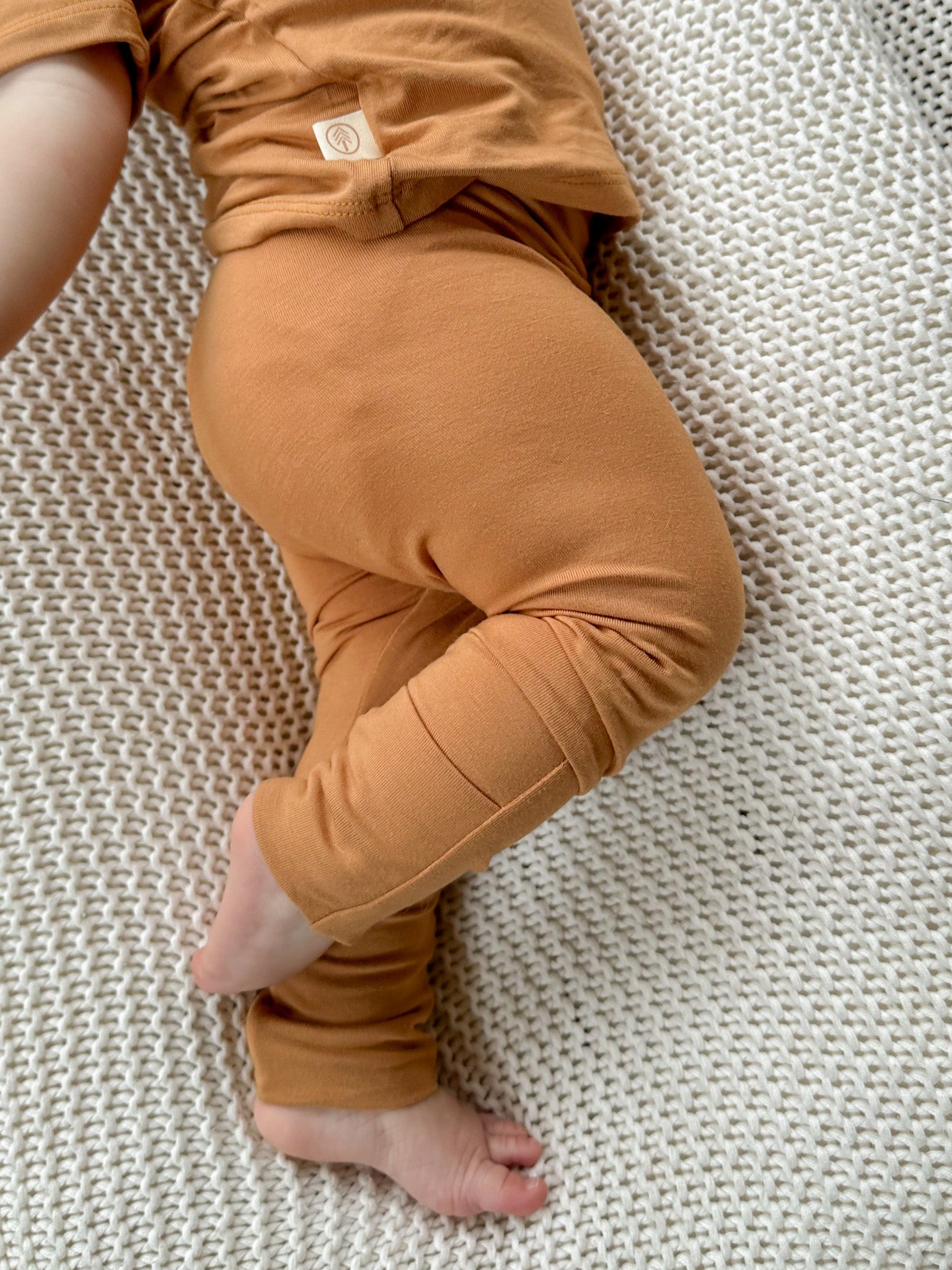 *preorder* Fold-over Footie Leggings | Baby & Toddler | Luxury Bamboo | Clay