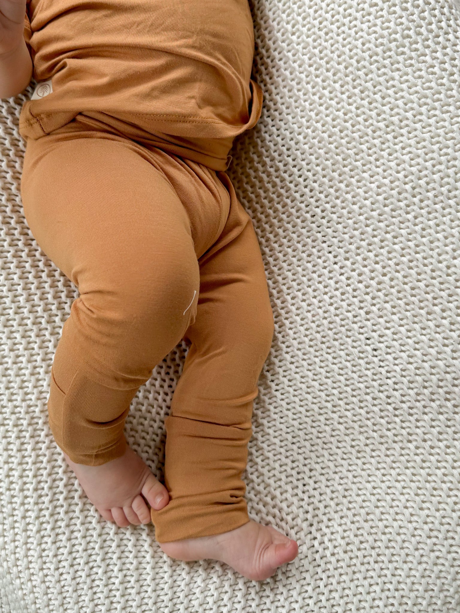 *preorder* Fold-over Footie Leggings | Baby & Toddler | Luxury Bamboo | Clay