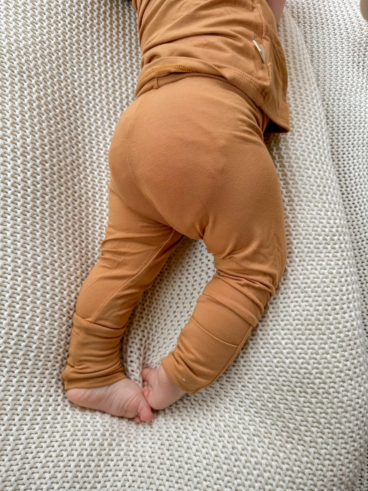 *preorder* Fold-over Footie Leggings | Baby & Toddler | Luxury Bamboo | Clay