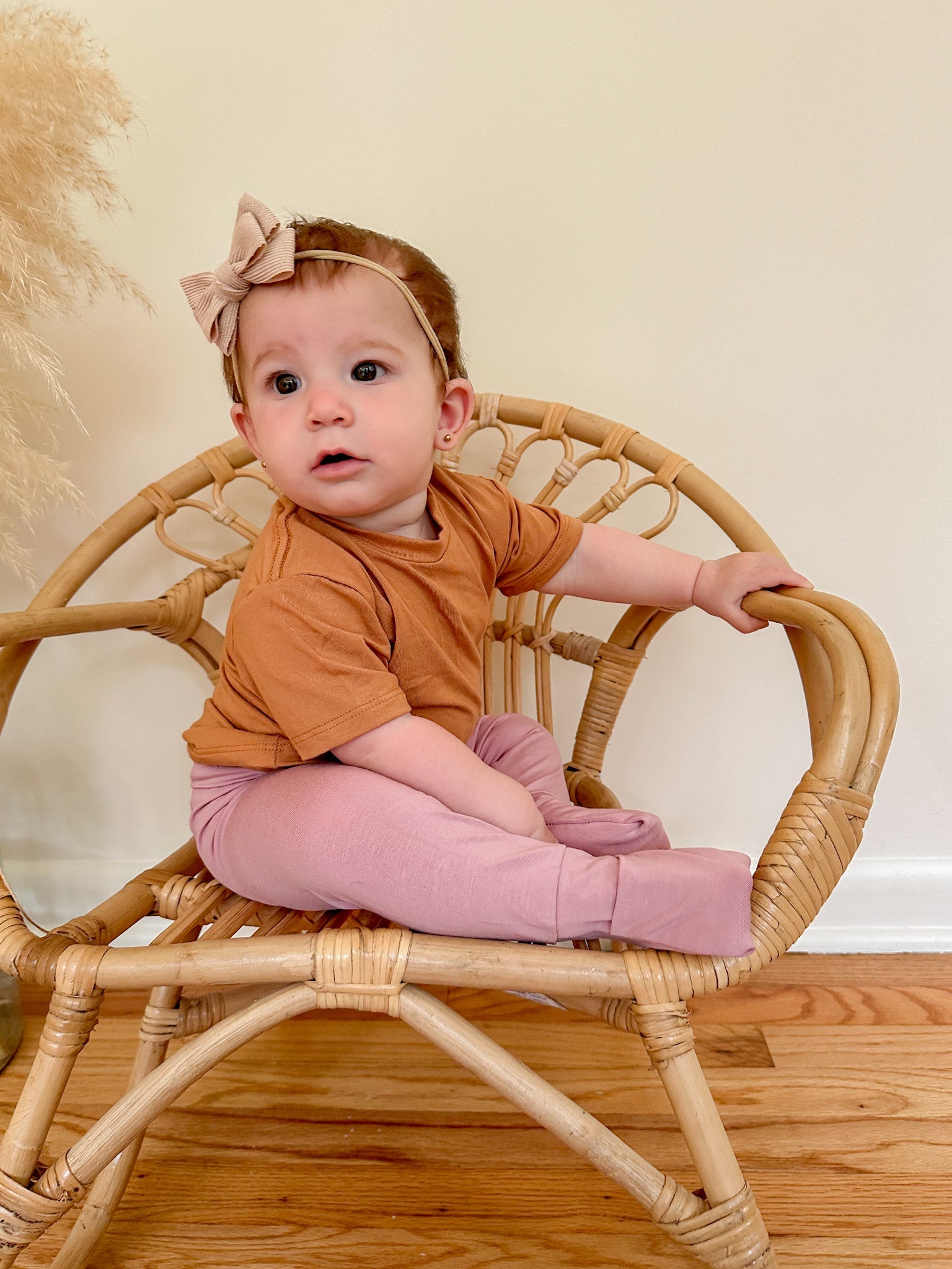 *preorder* Fold-over Footie Leggings | Baby & Toddler | Luxury Bamboo | Dusty Pink