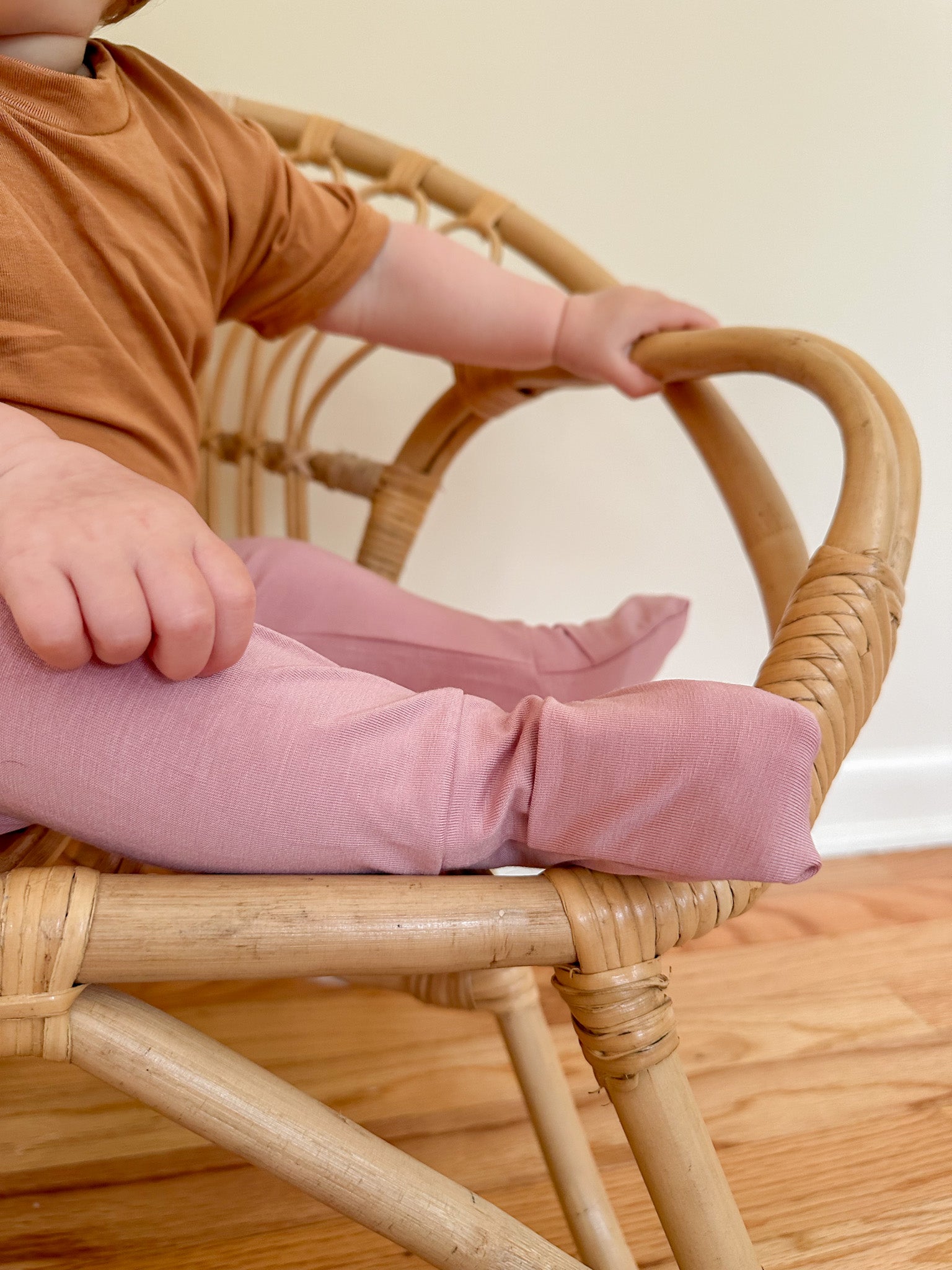 *preorder* Fold-over Footie Leggings | Baby & Toddler | Luxury Bamboo | Dusty Pink