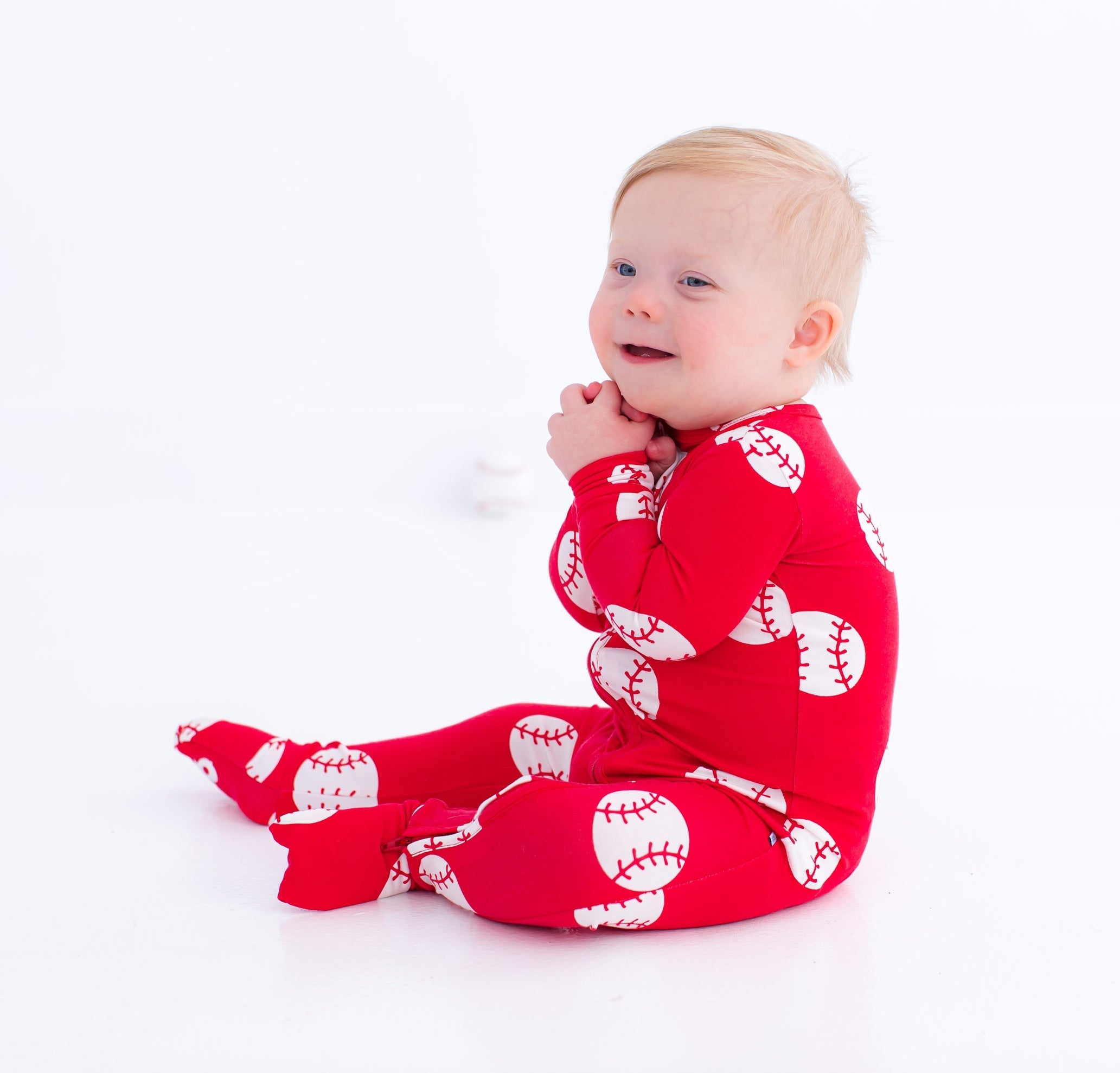 Baseball Convertible Romper - Red