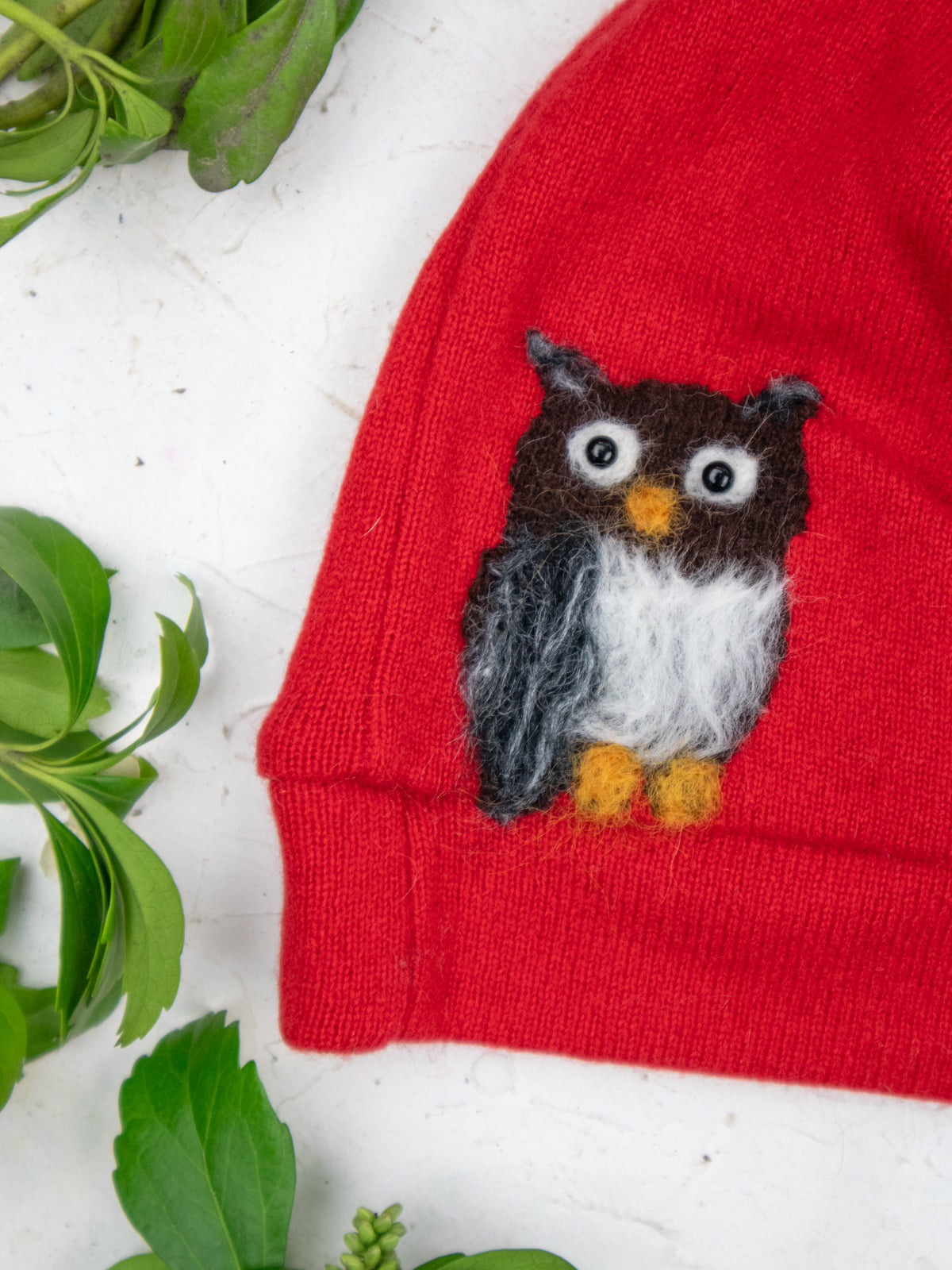 Owl Cashmere Hat - Adult/big Kid
