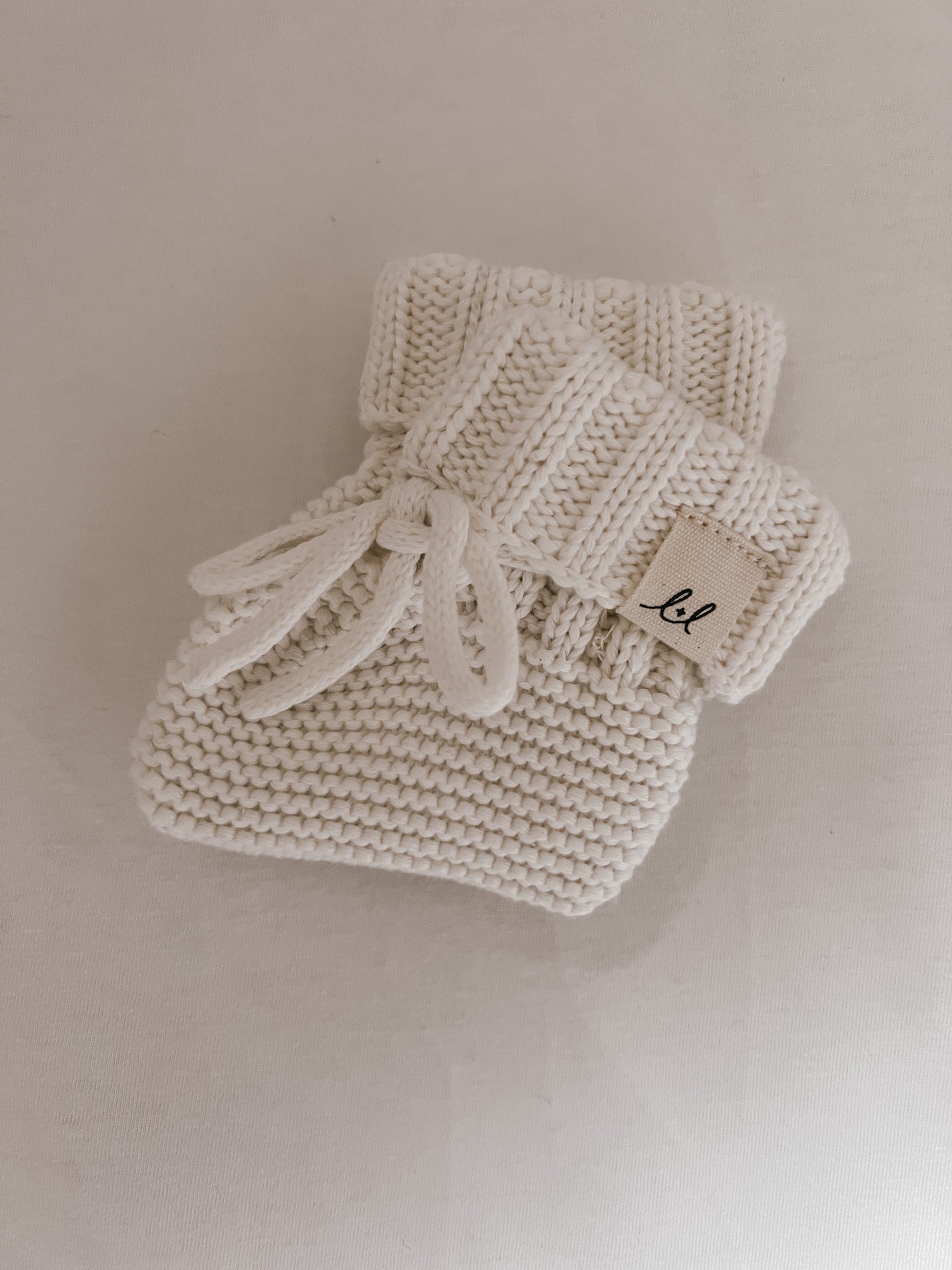 Luna + Luca Organic Booties - White