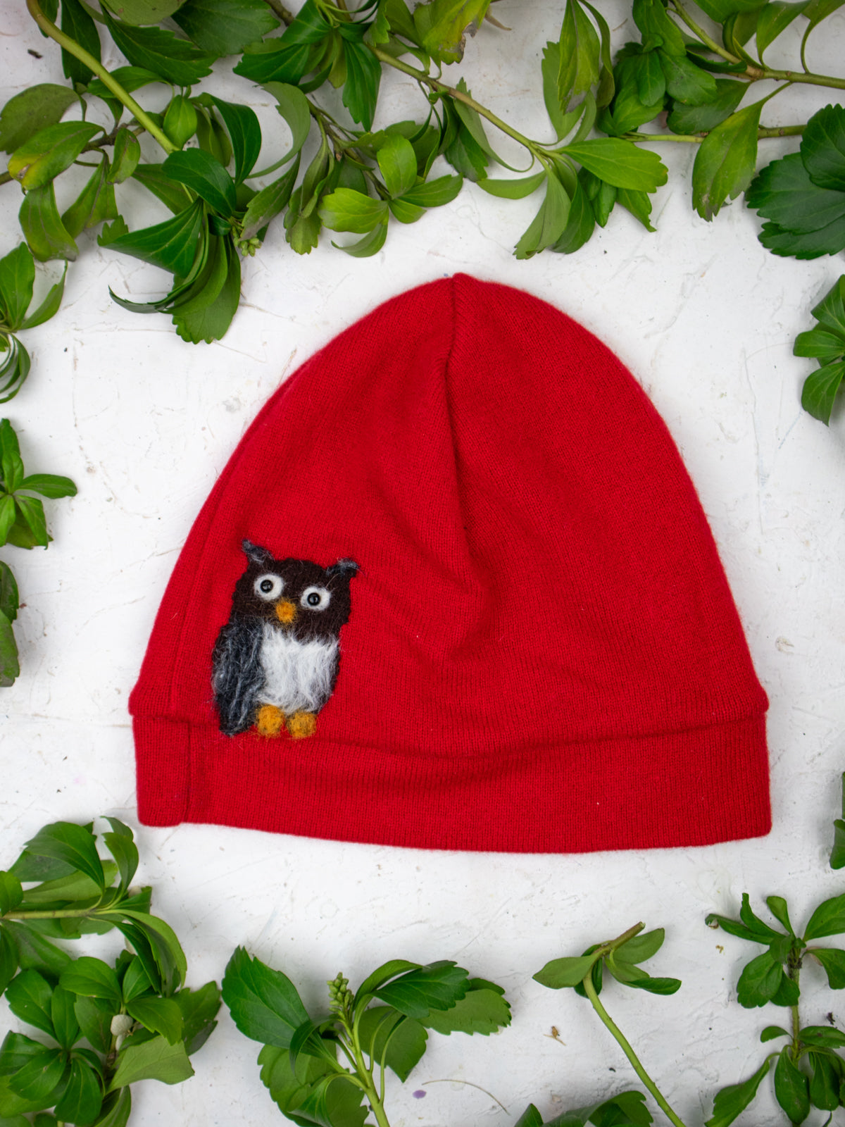 Owl Cashmere Hat - Adult/big Kid