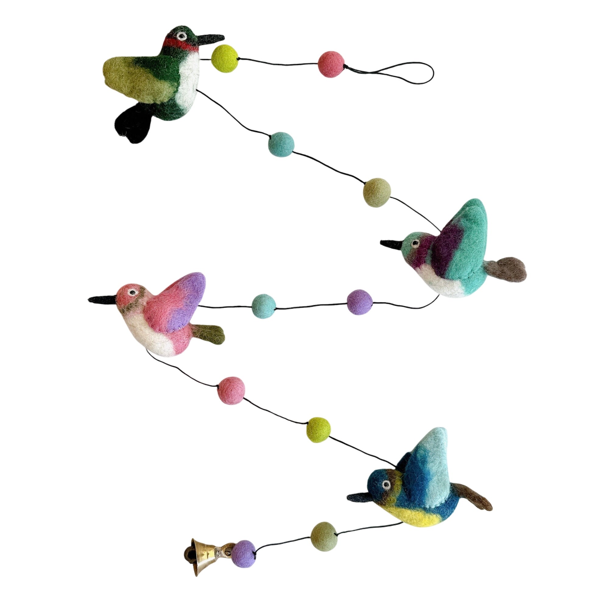 Felt Hummingbird Garland