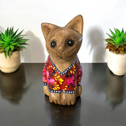 Red & Yellow Version – Sunset Bloom Cat