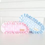 Ruffled Nylon Pencil Bag – Floral Cosmetic & Pencil Pouch |