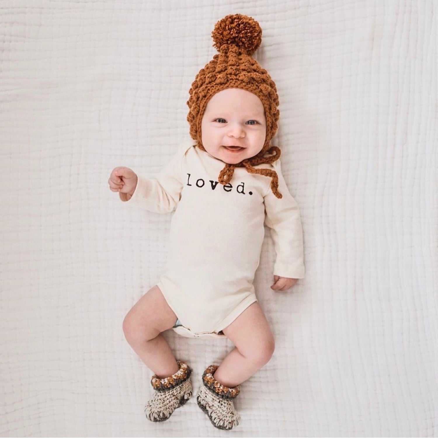 Loved. - Long Sleeve Organic Baby Bodysuit