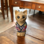 Brown With Dark Floral – Twilight Whiskers Cat