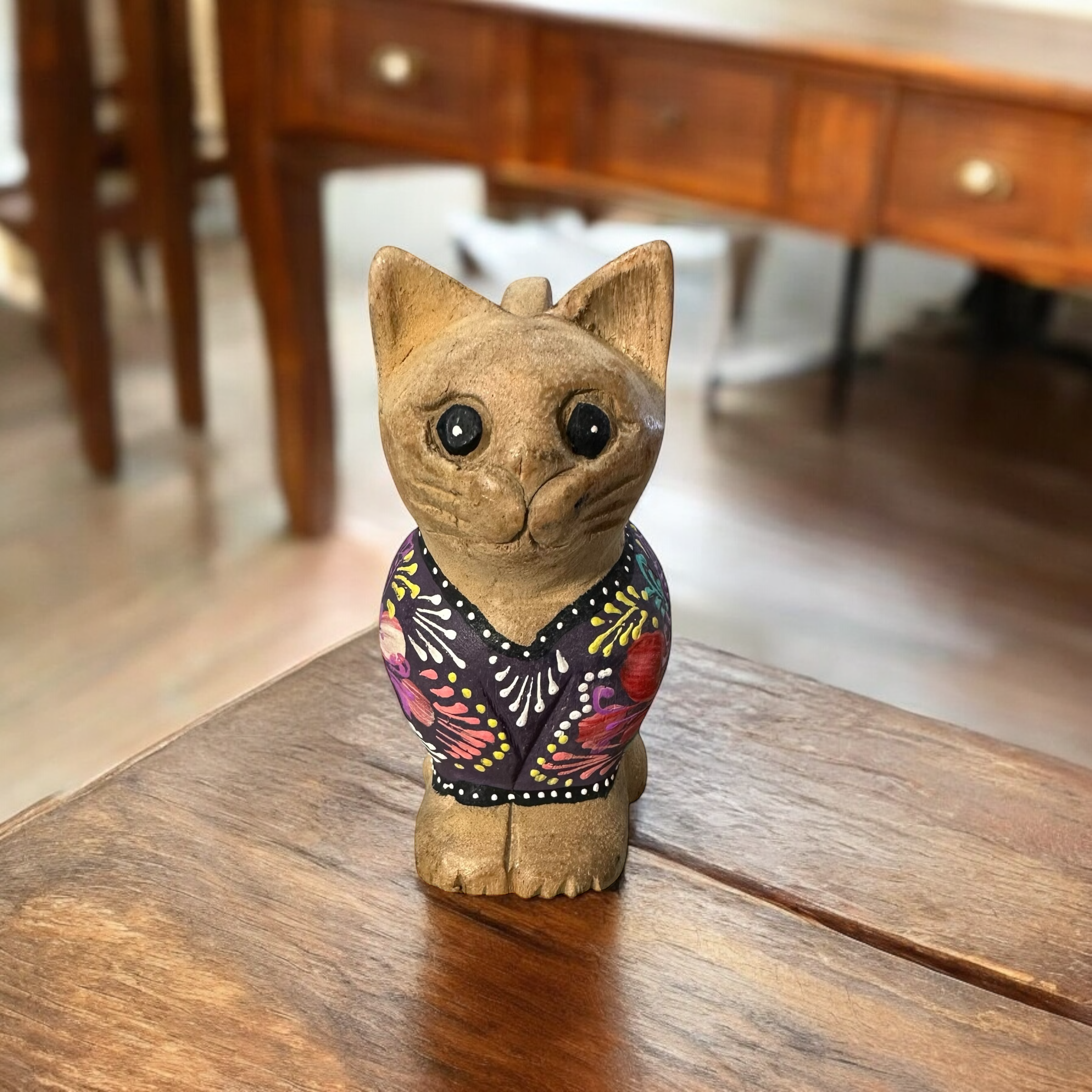 Brown With Dark Floral – Twilight Whiskers Cat