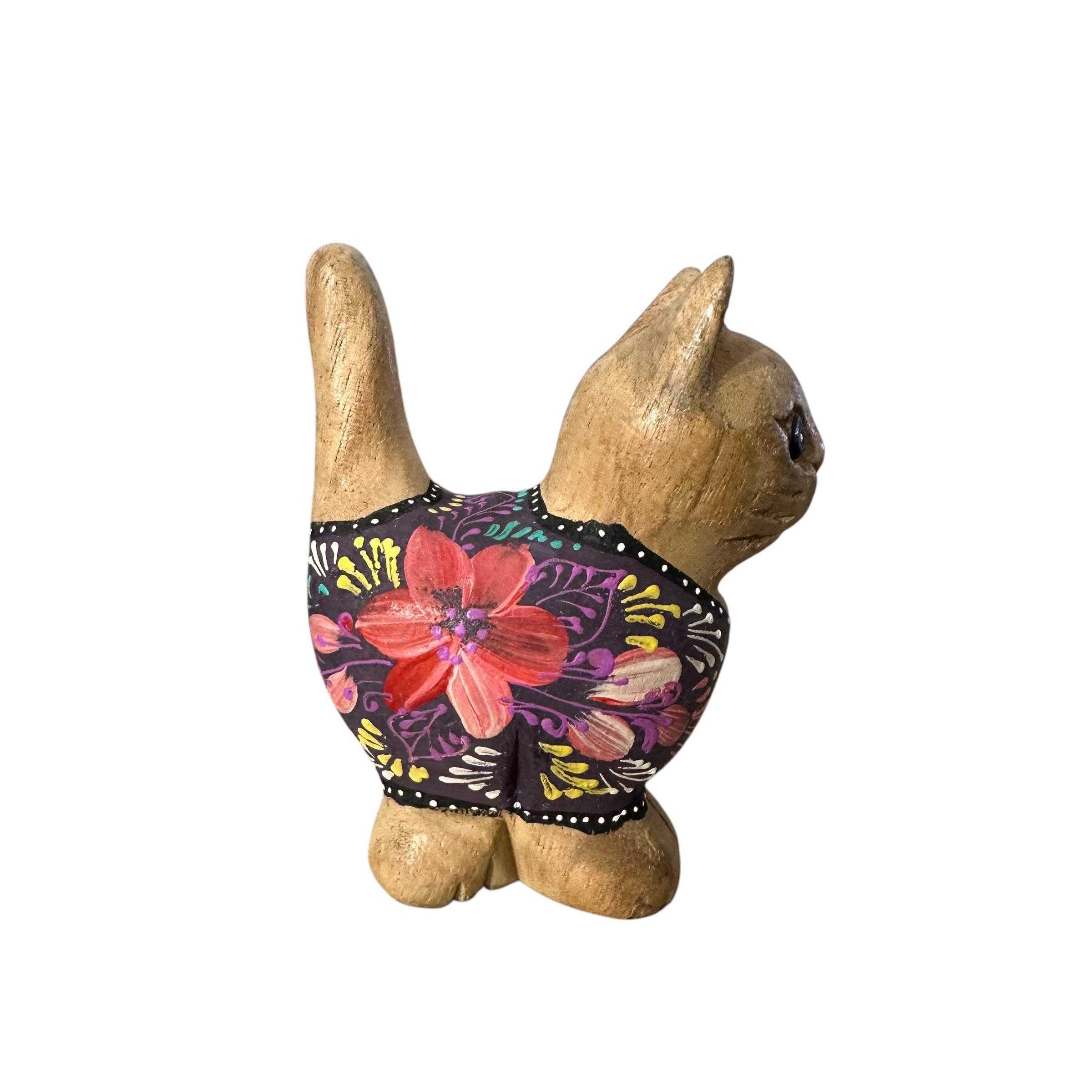 Brown With Dark Floral – Twilight Whiskers Cat