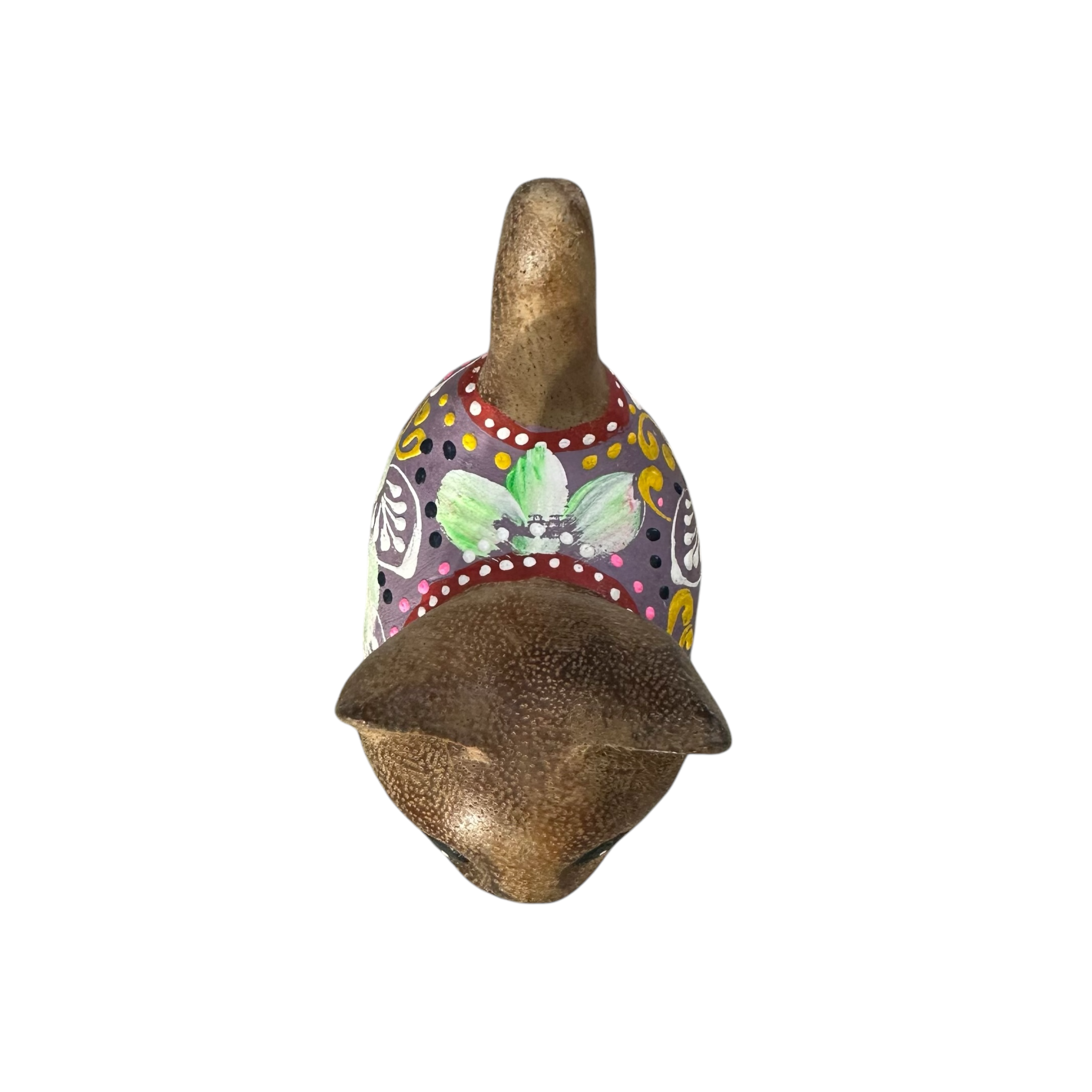 Brown With Purple Floral – Amethyst Charm Cat