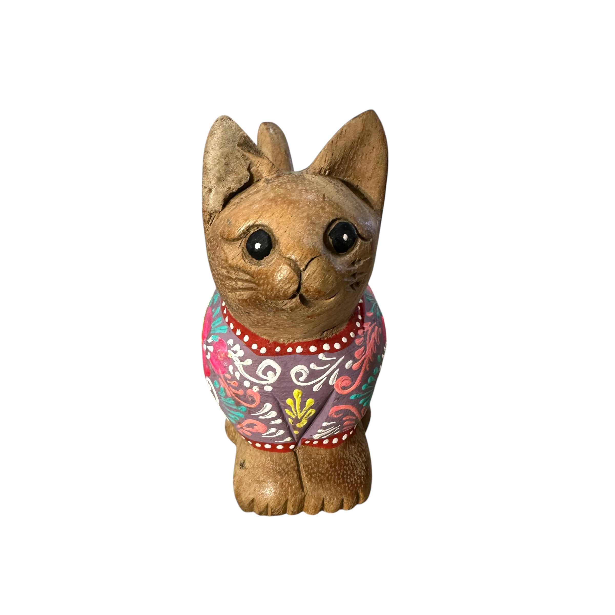 Brown With Pastel Floral – Rosewood Serenity Cat