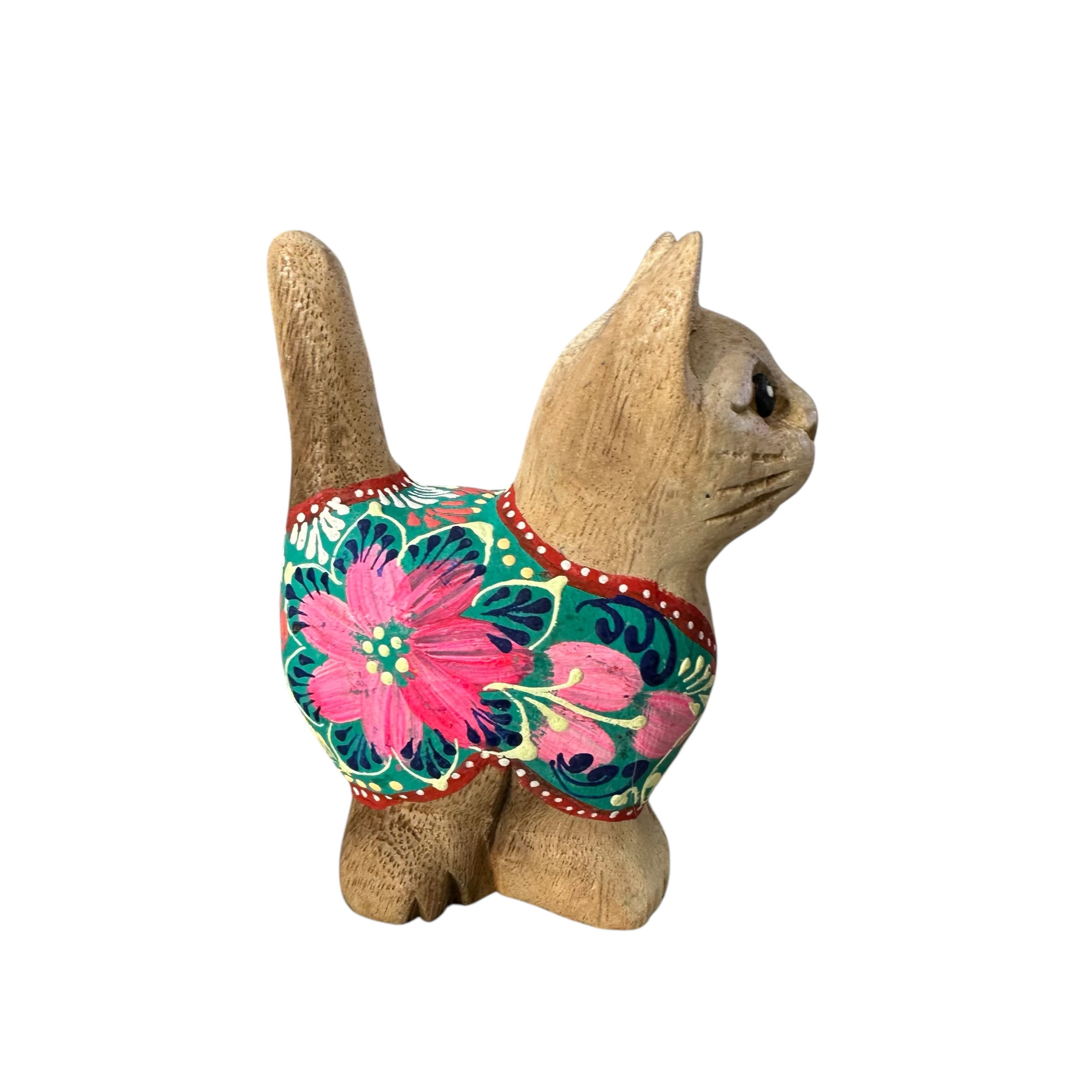 Light Wood With Pink & Blue Floral – Ocean Breeze Cat