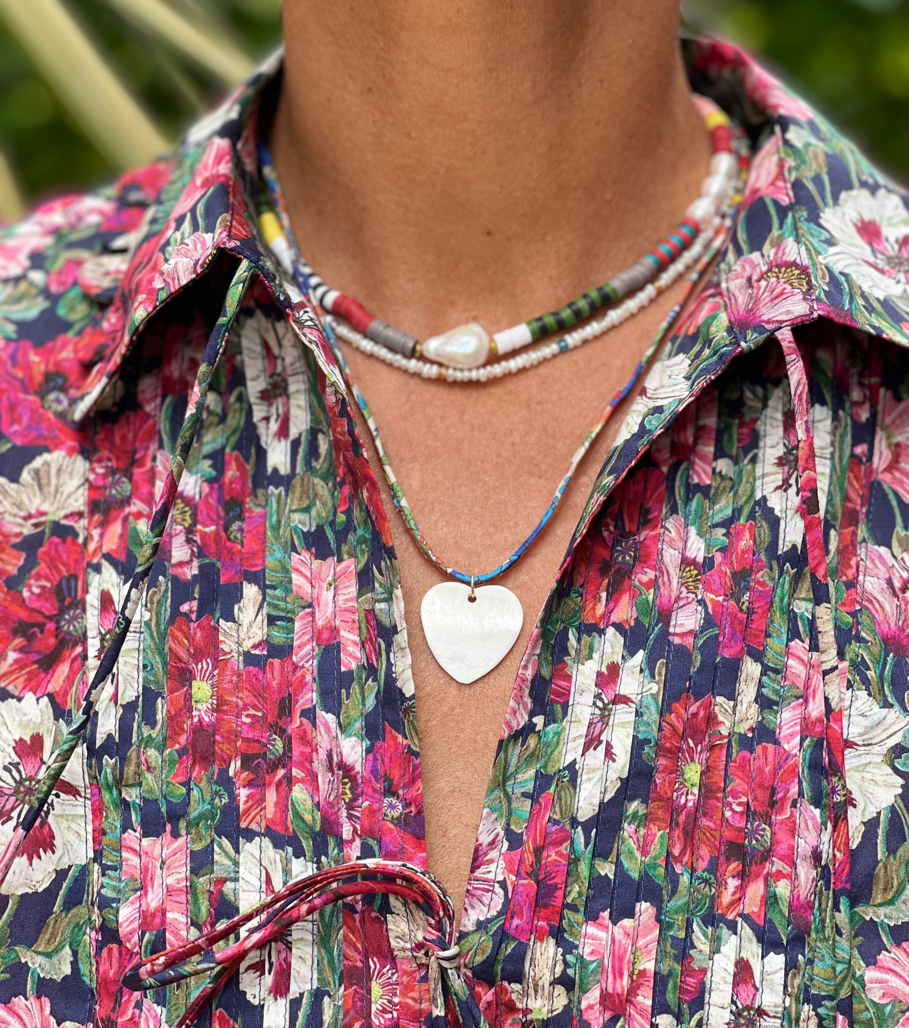 Le Catch X Oiya:  Liberty Heart Charm Necklace