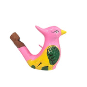 Clay Water Whistle Bird (pink Crest)