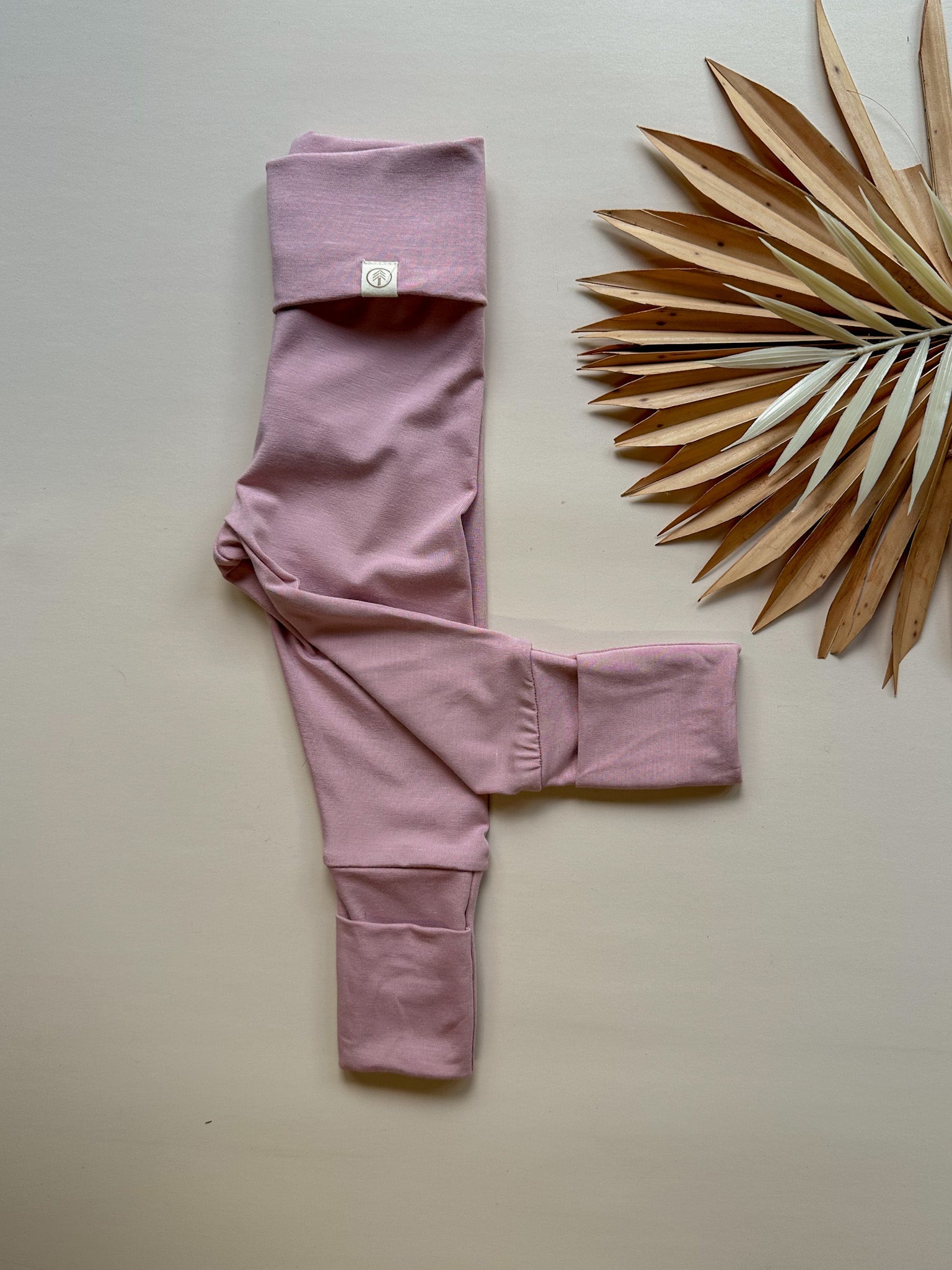 *preorder* Fold-over Footie Leggings | Baby & Toddler | Luxury Bamboo | Dusty Pink