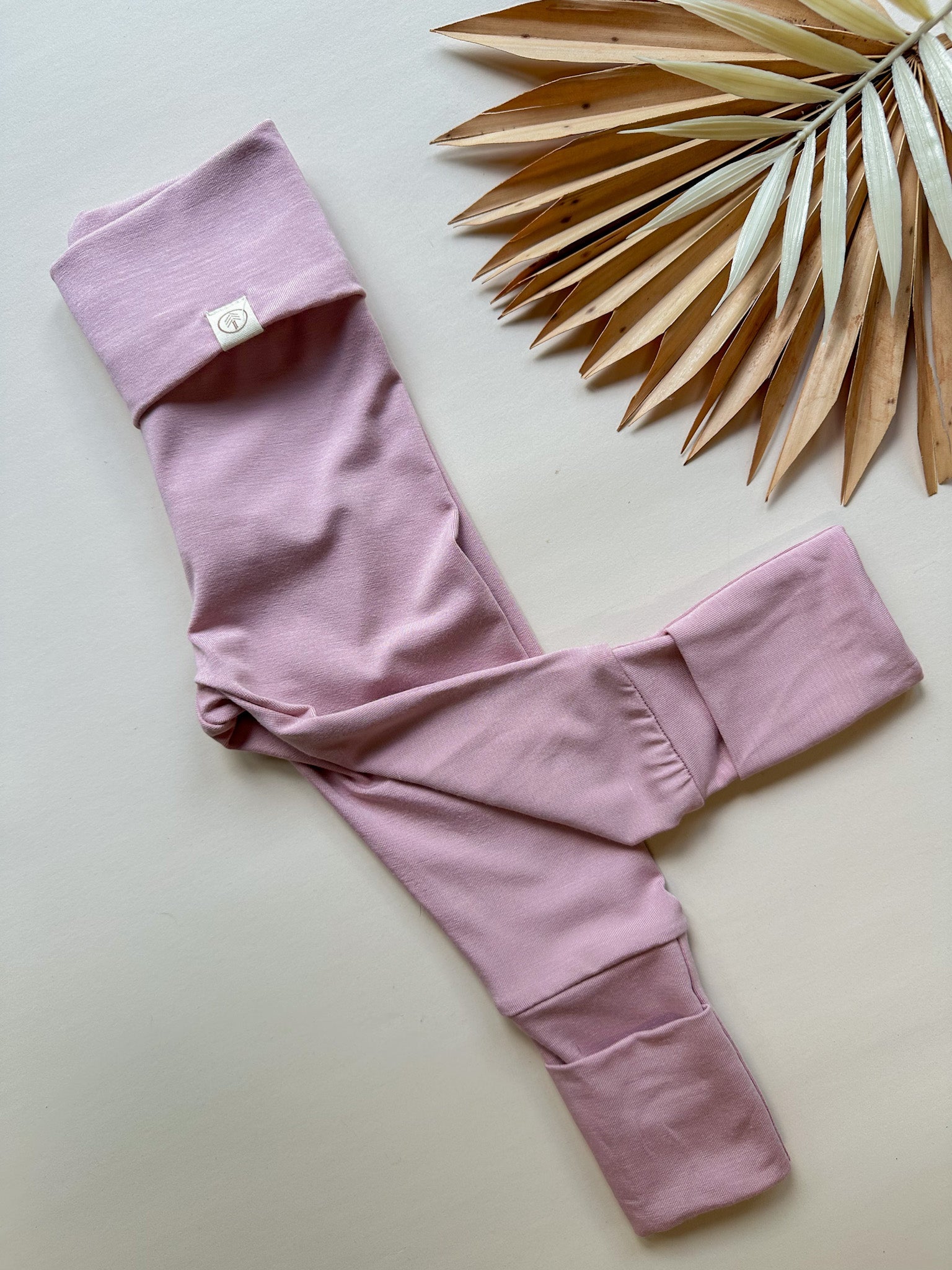 *preorder* Fold-over Footie Leggings | Baby & Toddler | Luxury Bamboo | Dusty Pink