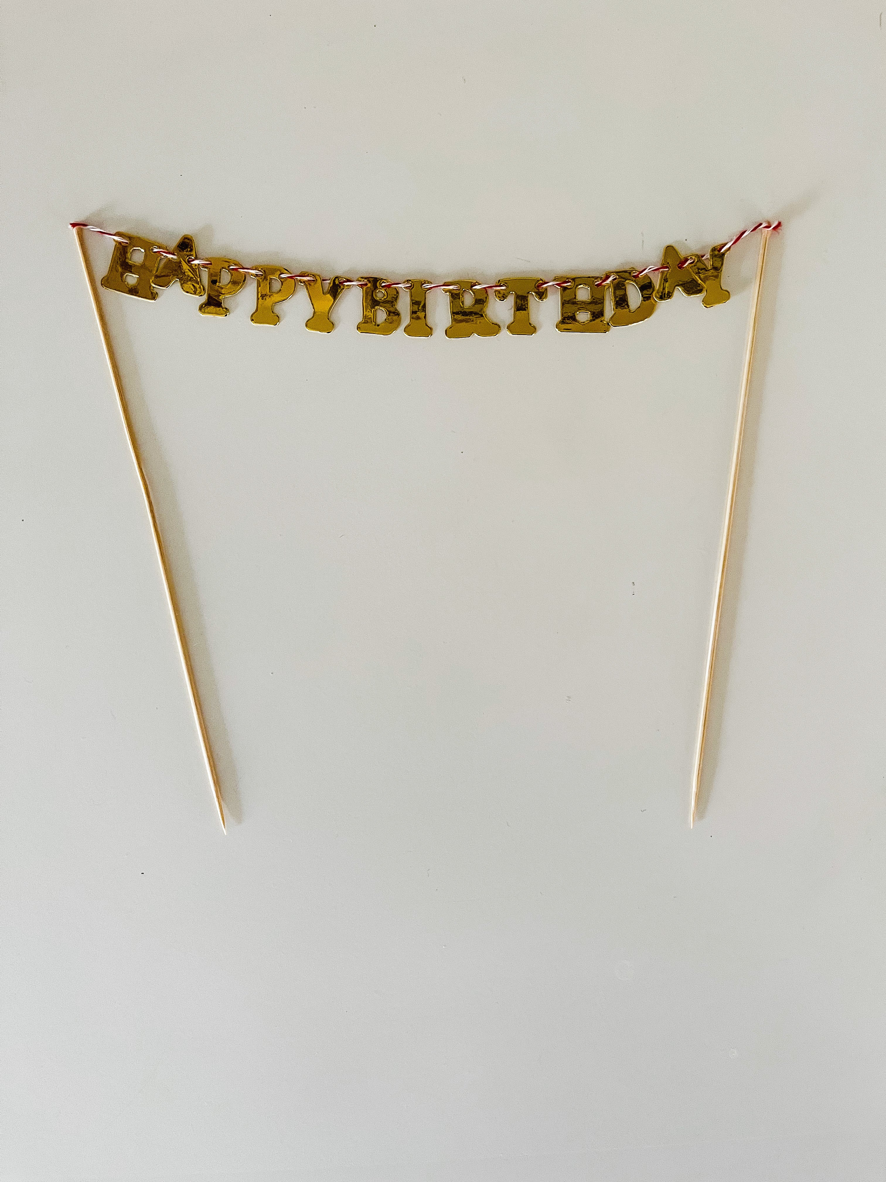 Hbd Cake Banner Gold