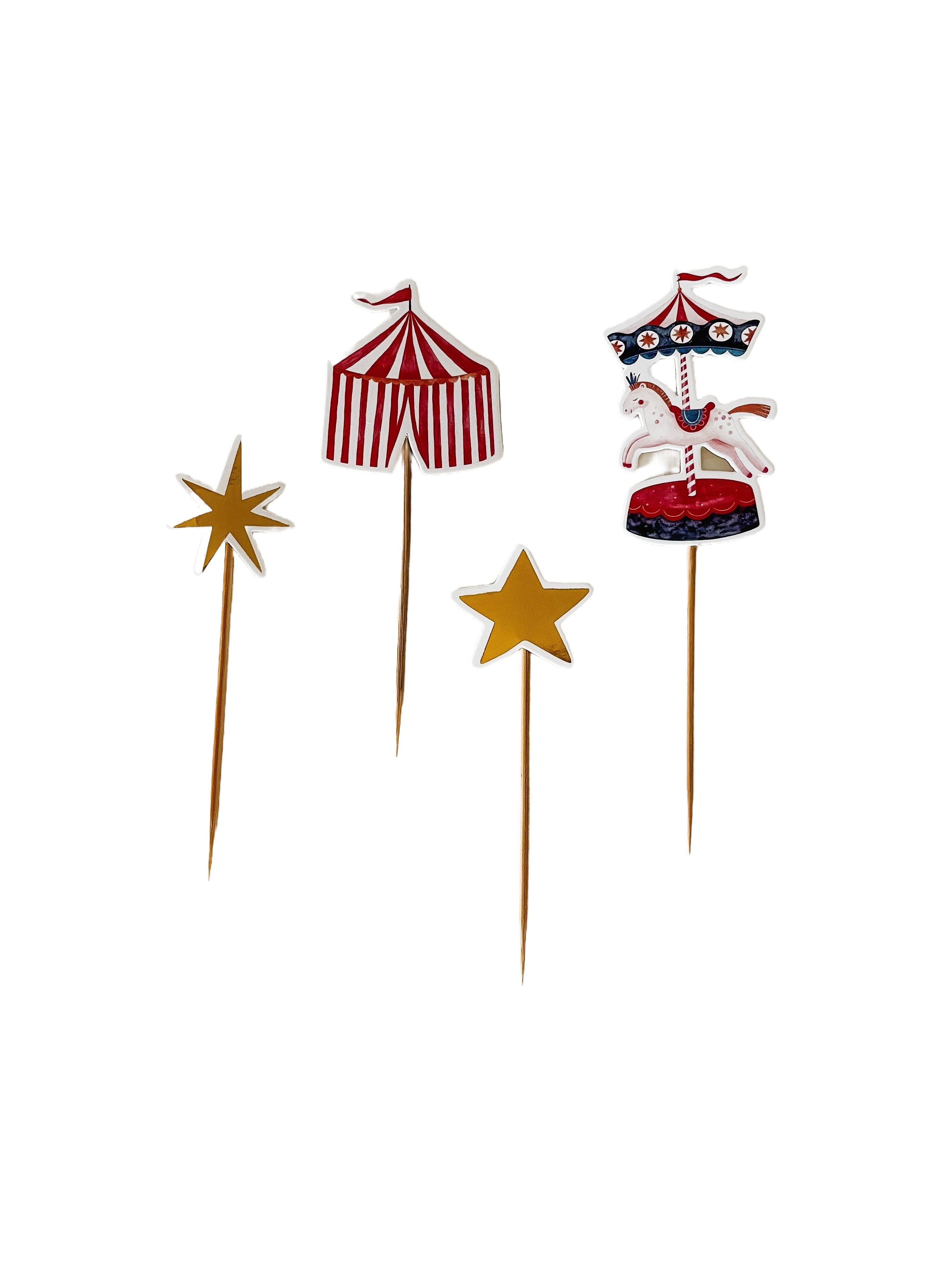 Carnival Cupcake Toppers (set Of 8)