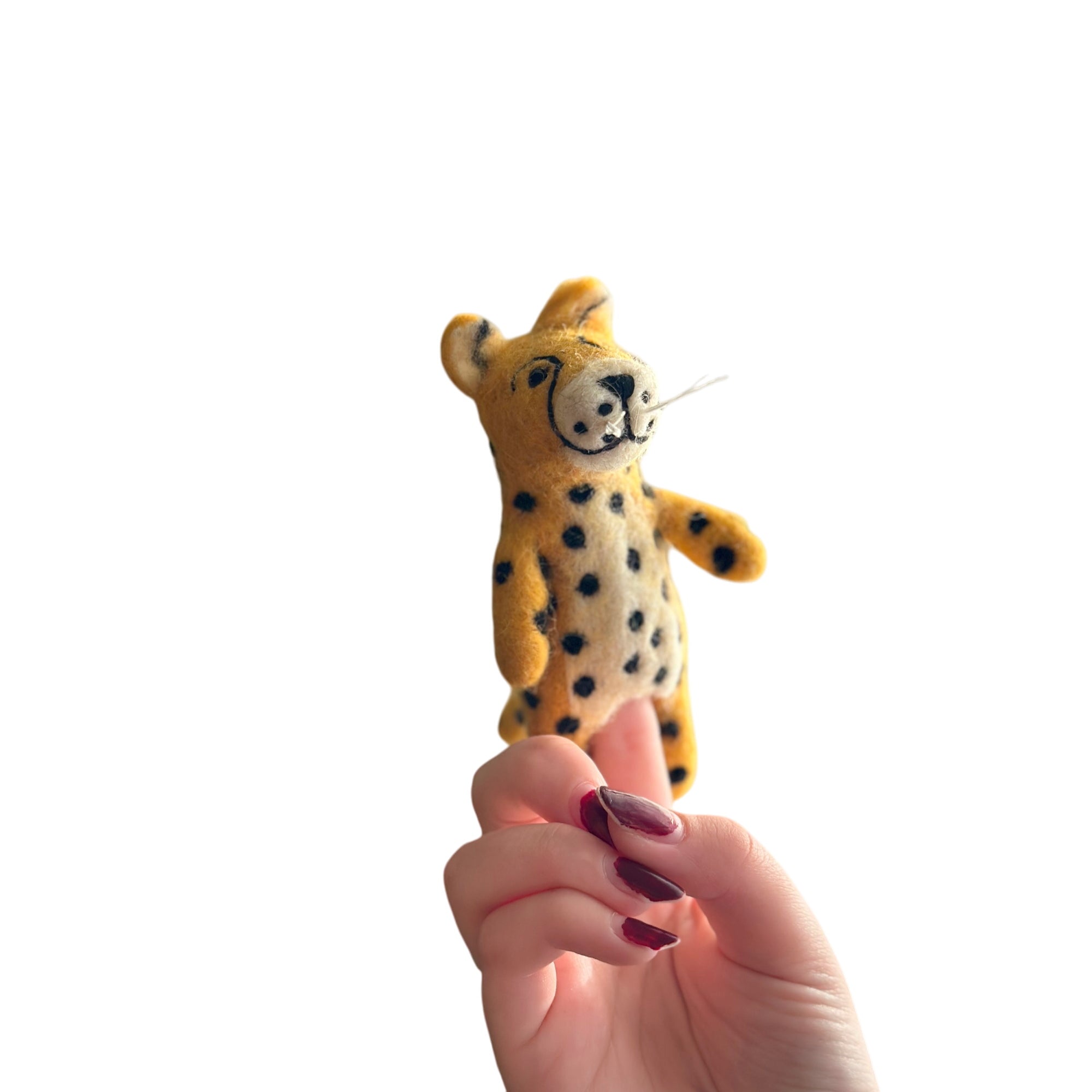 Felt Finger Puppet - Cheetah / Leopard