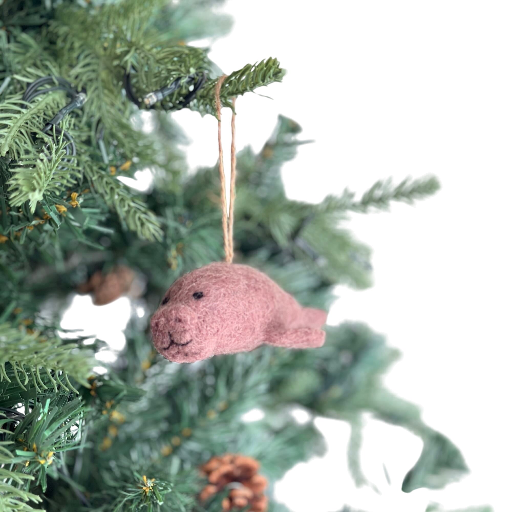 Felt Ornament - Manatee