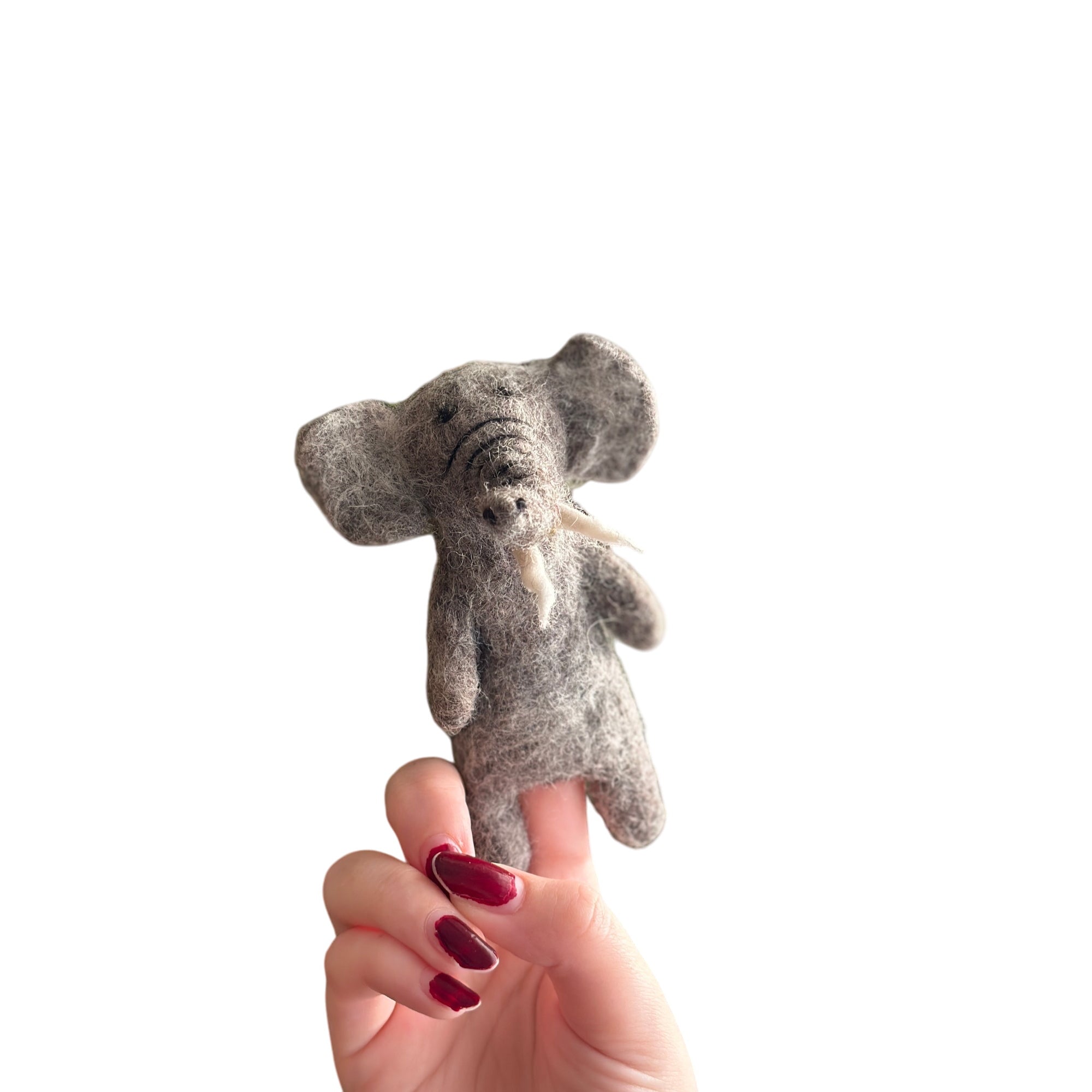 Felt Elephant Finger Puppet
