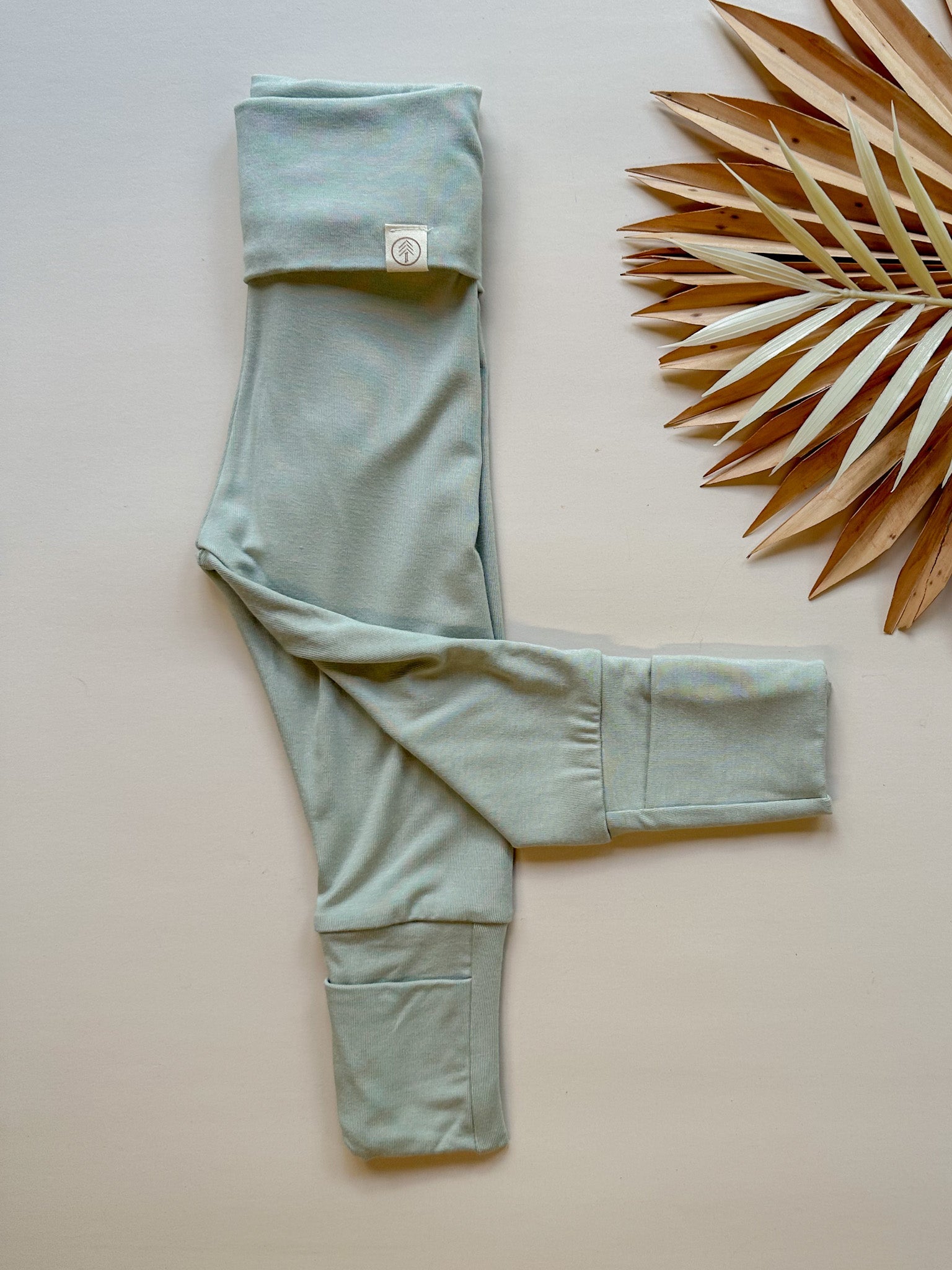 *preorder* Fold-over Footie Leggings | Baby & Toddler | Luxury Bamboo | Sage