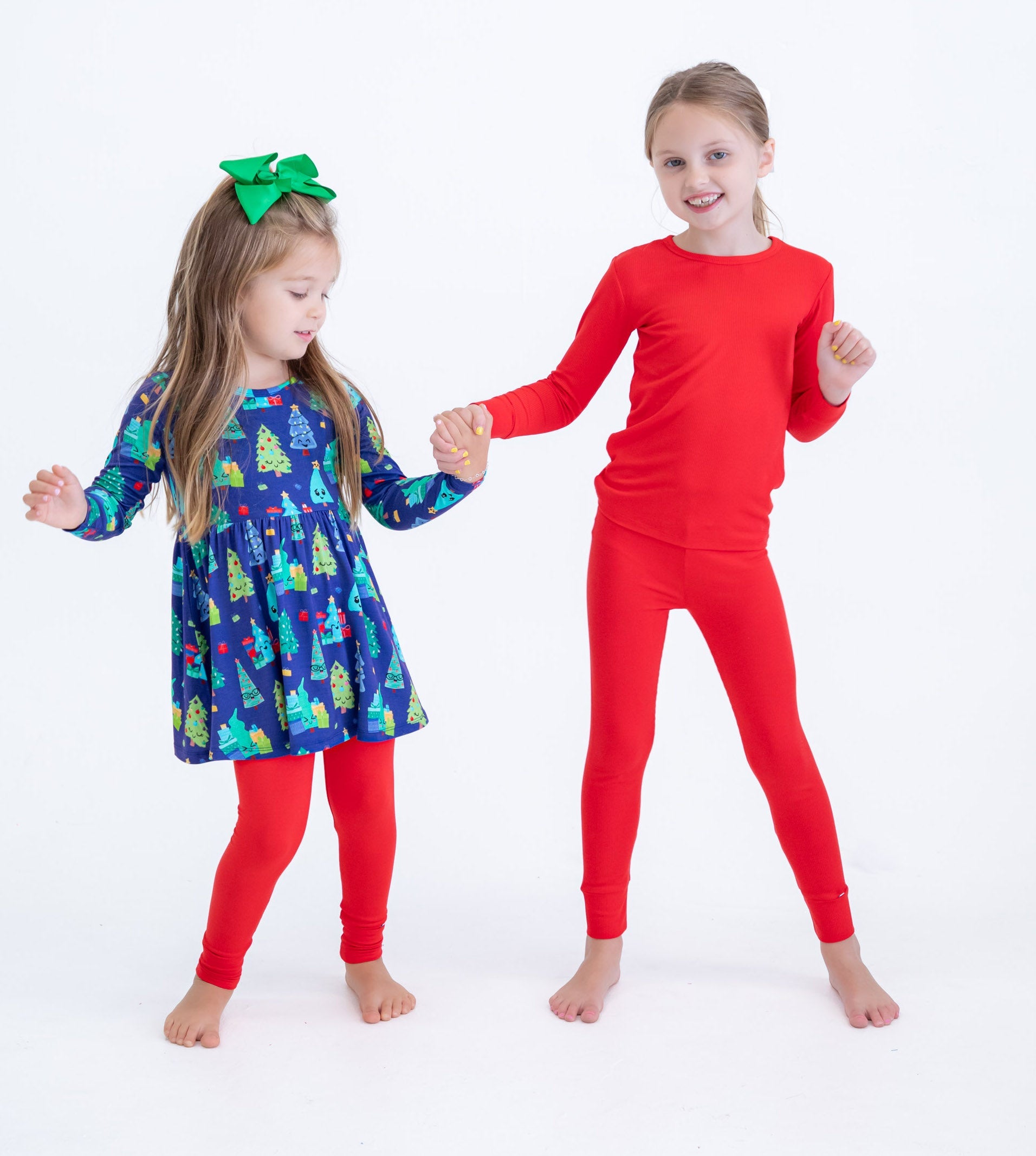 Scarlet Ribbed 2-piece Pajamas