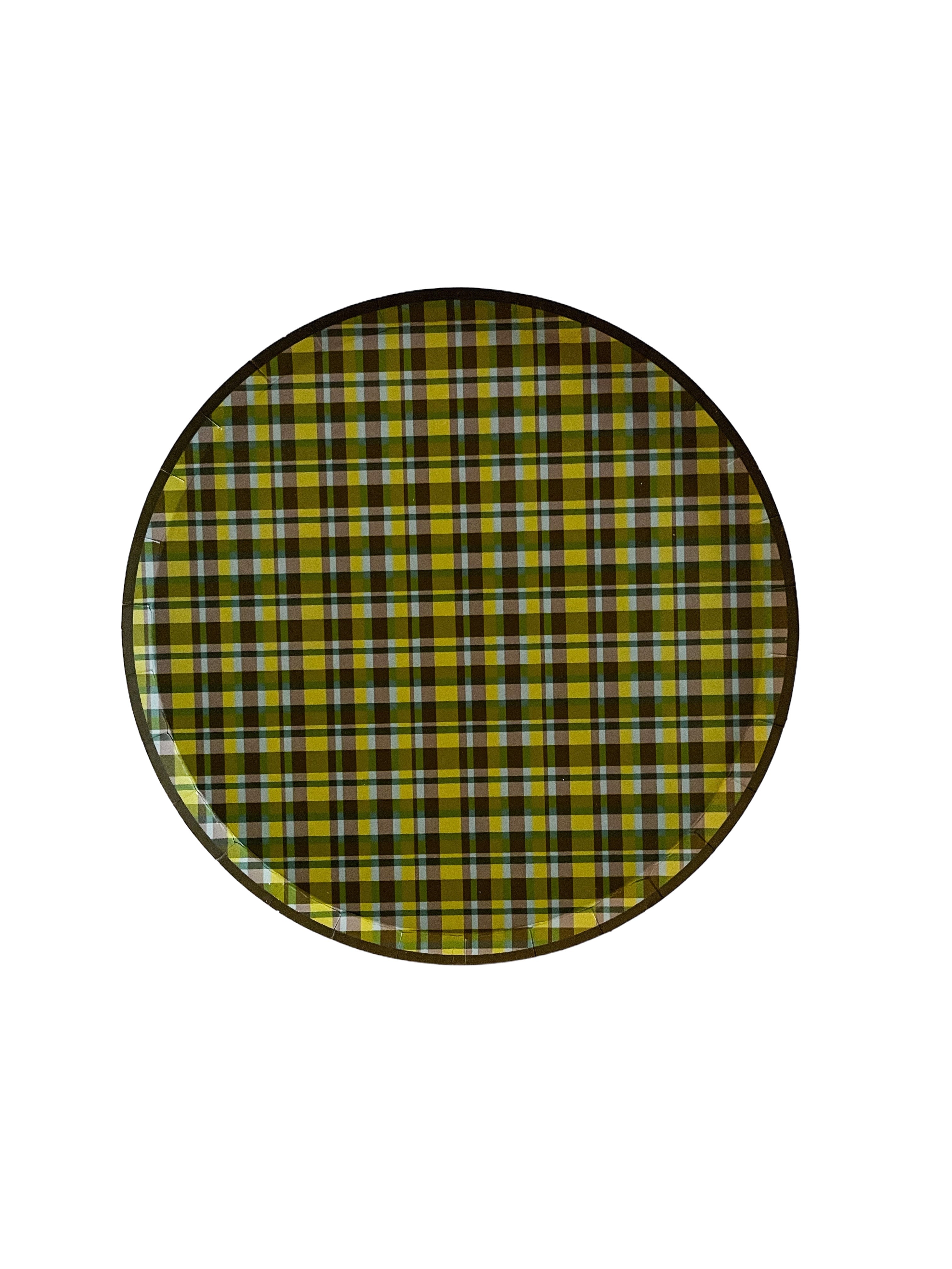 Green Plaid Small Plate