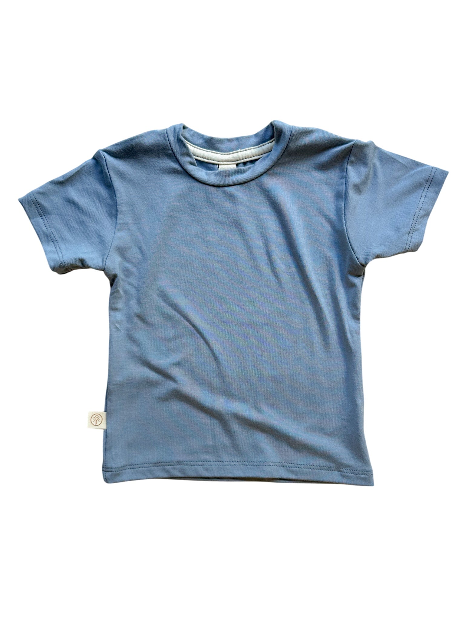 0/3m Crew Neck Essential Tee | Baby & Toddler | Luxury Bamboo | Dusty Blue