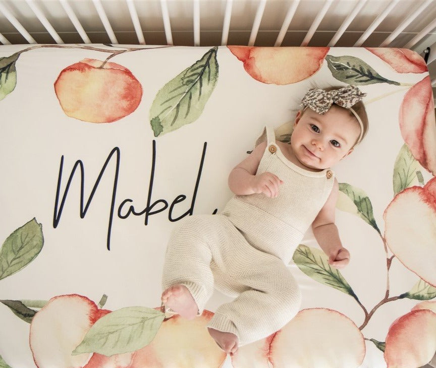 Custom Crib Sheet Georgia Peach Personalized Nursery