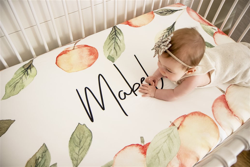 Custom Crib Sheet Georgia Peach Personalized Nursery