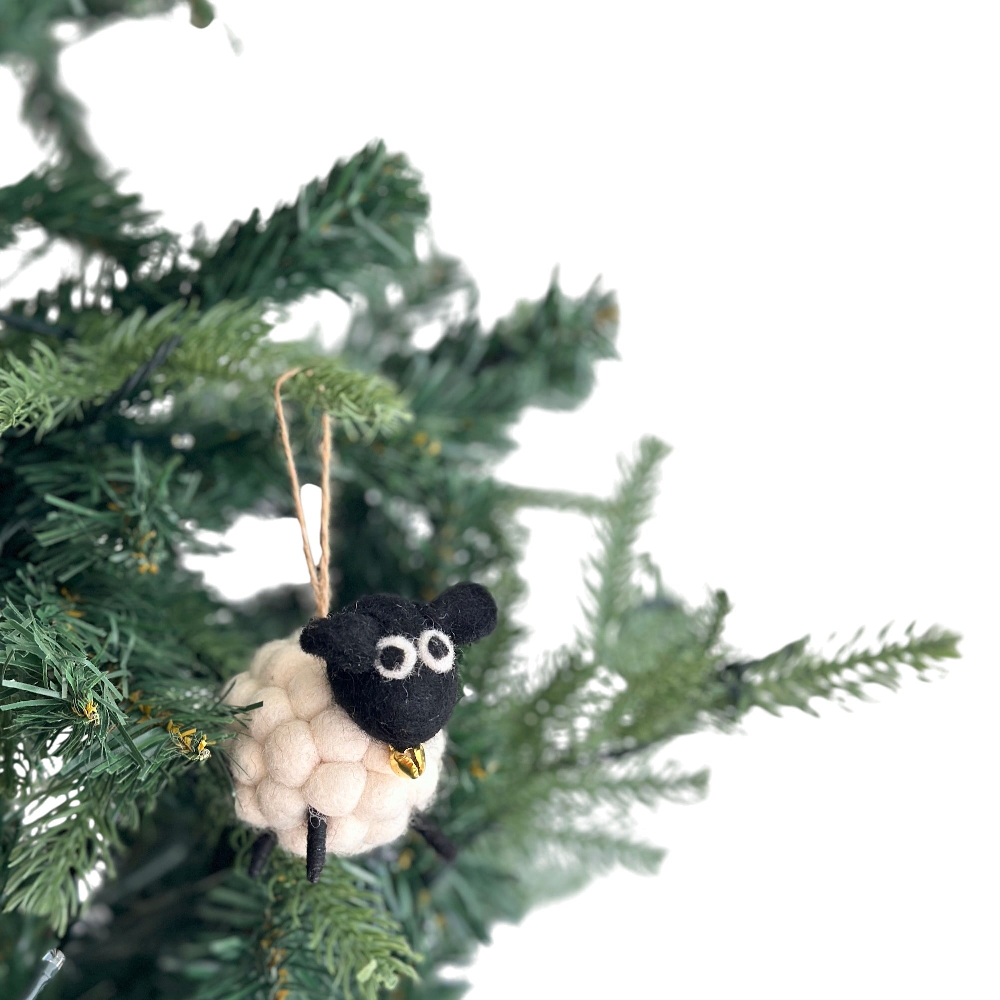 Felt Ornament - Pompom Ball Mini Sheep