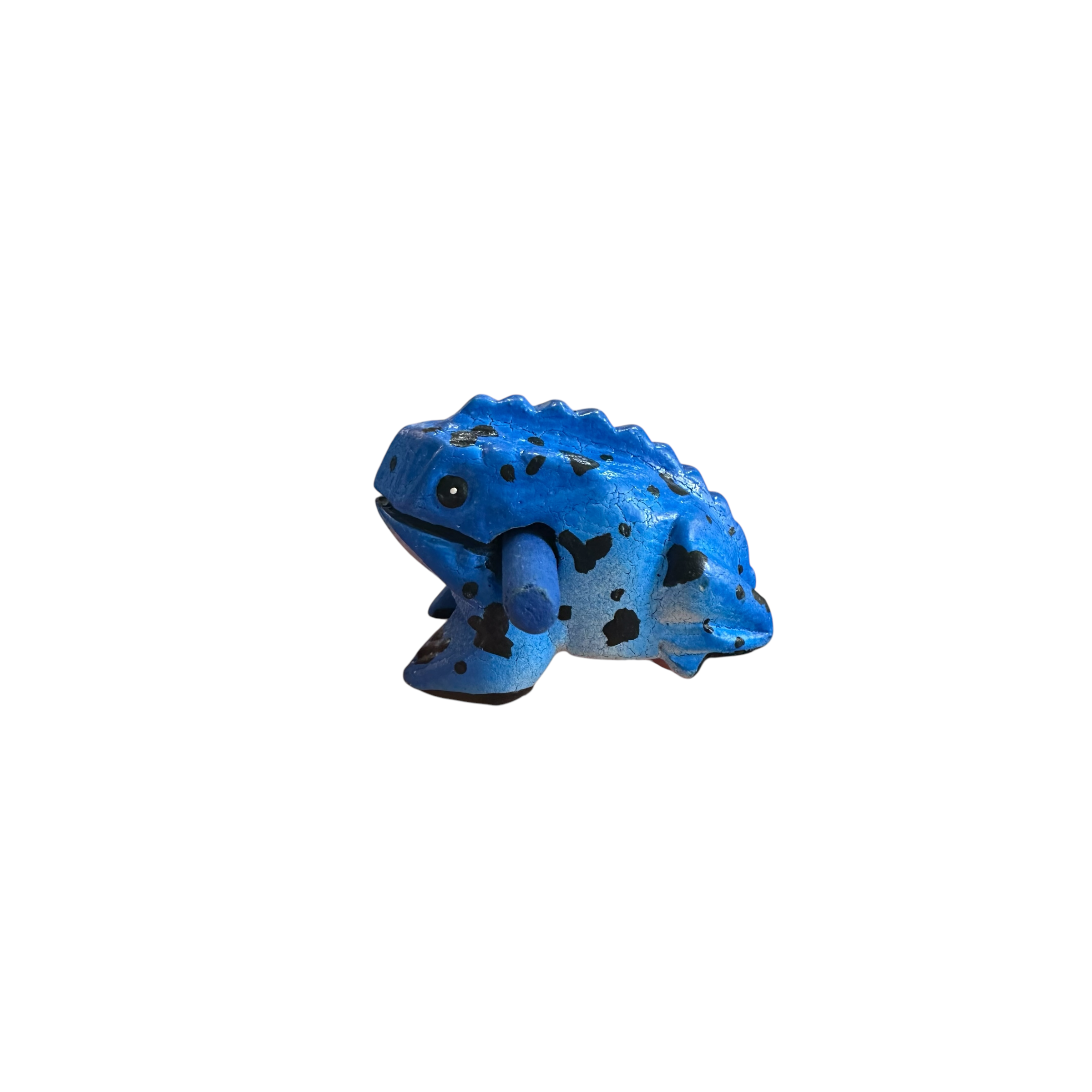 1.5" Wooden Musical Frog - Sky Design (percussion Instrument)